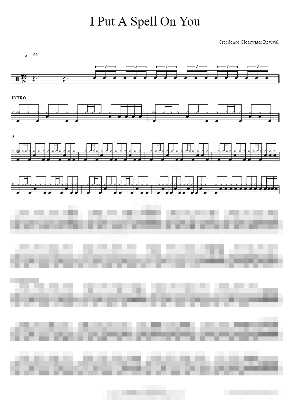 I Put A Spell On You Sheet Music Preview