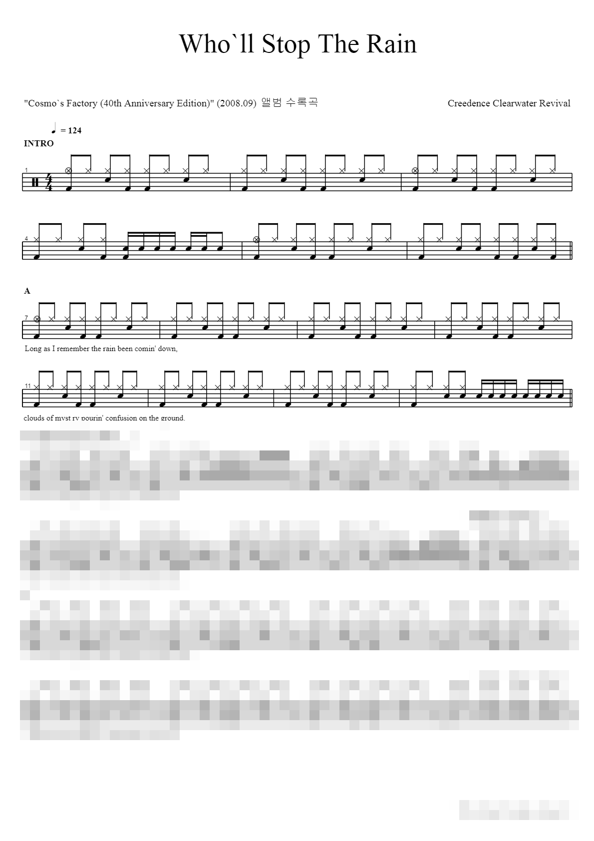 Who`ll Stop The Rain Sheet Music Preview