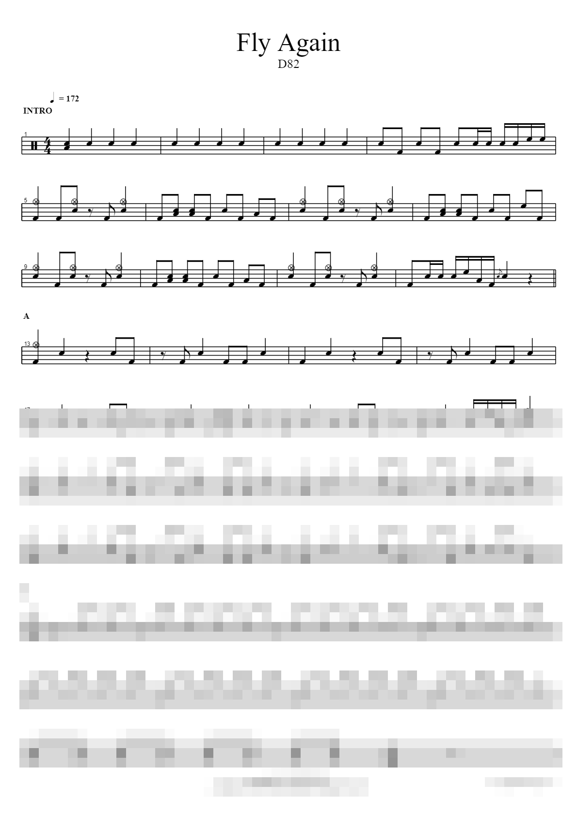 Fly Again Sheet Music Preview