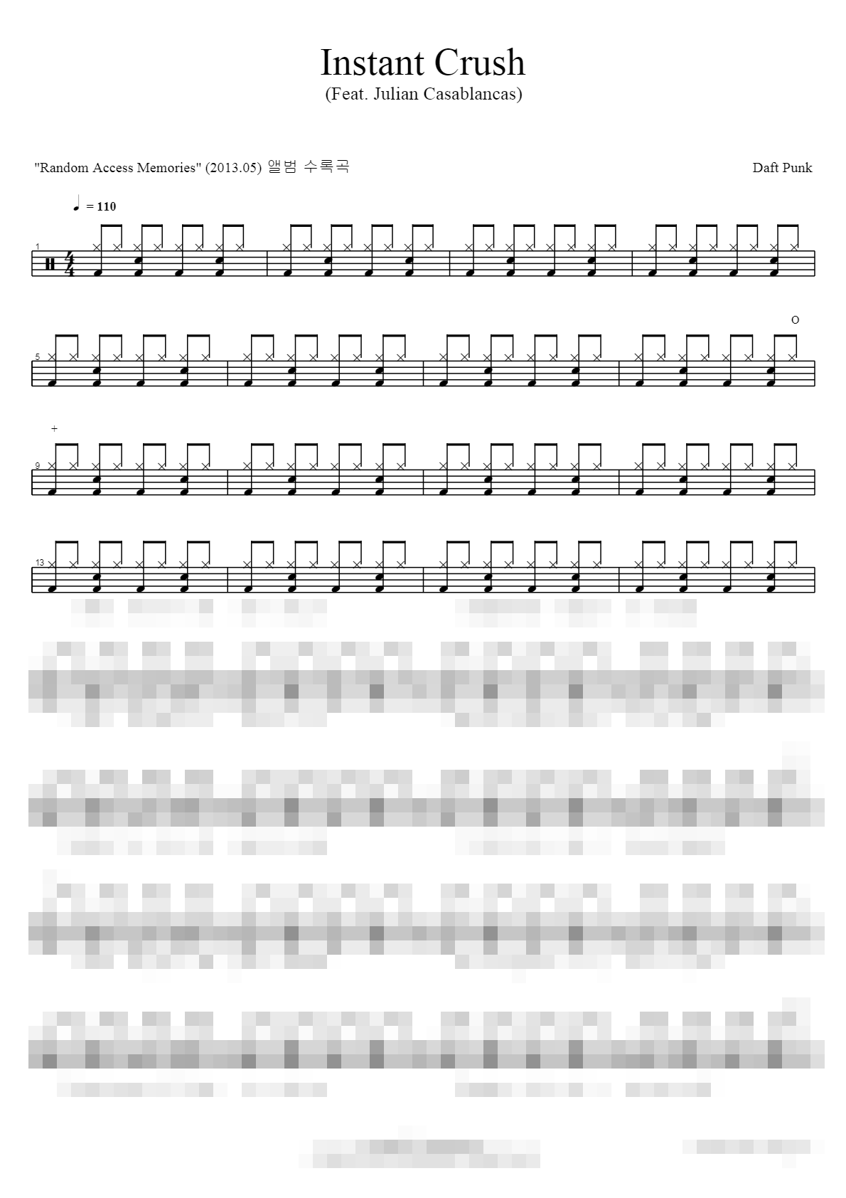 Instant Crush Sheet Music Preview