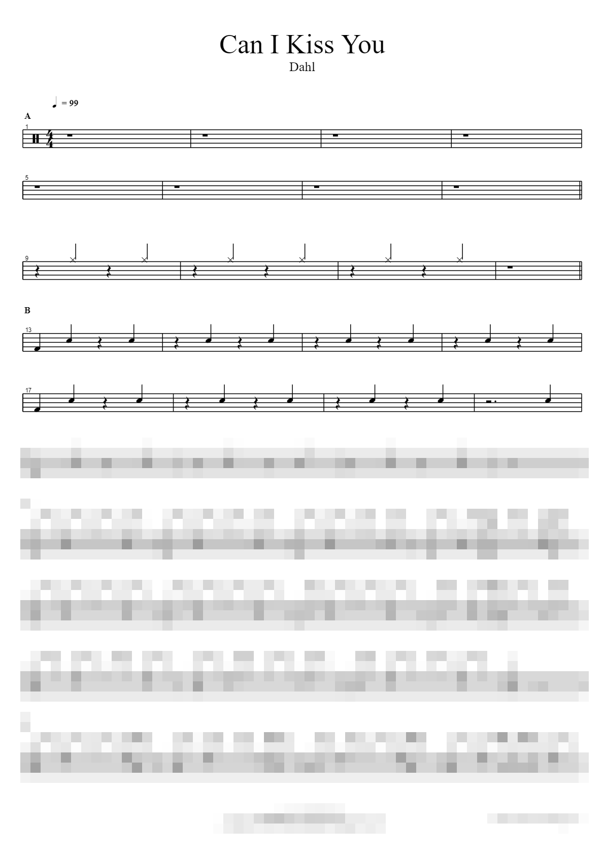 Can I Kiss You? Sheet Music Preview