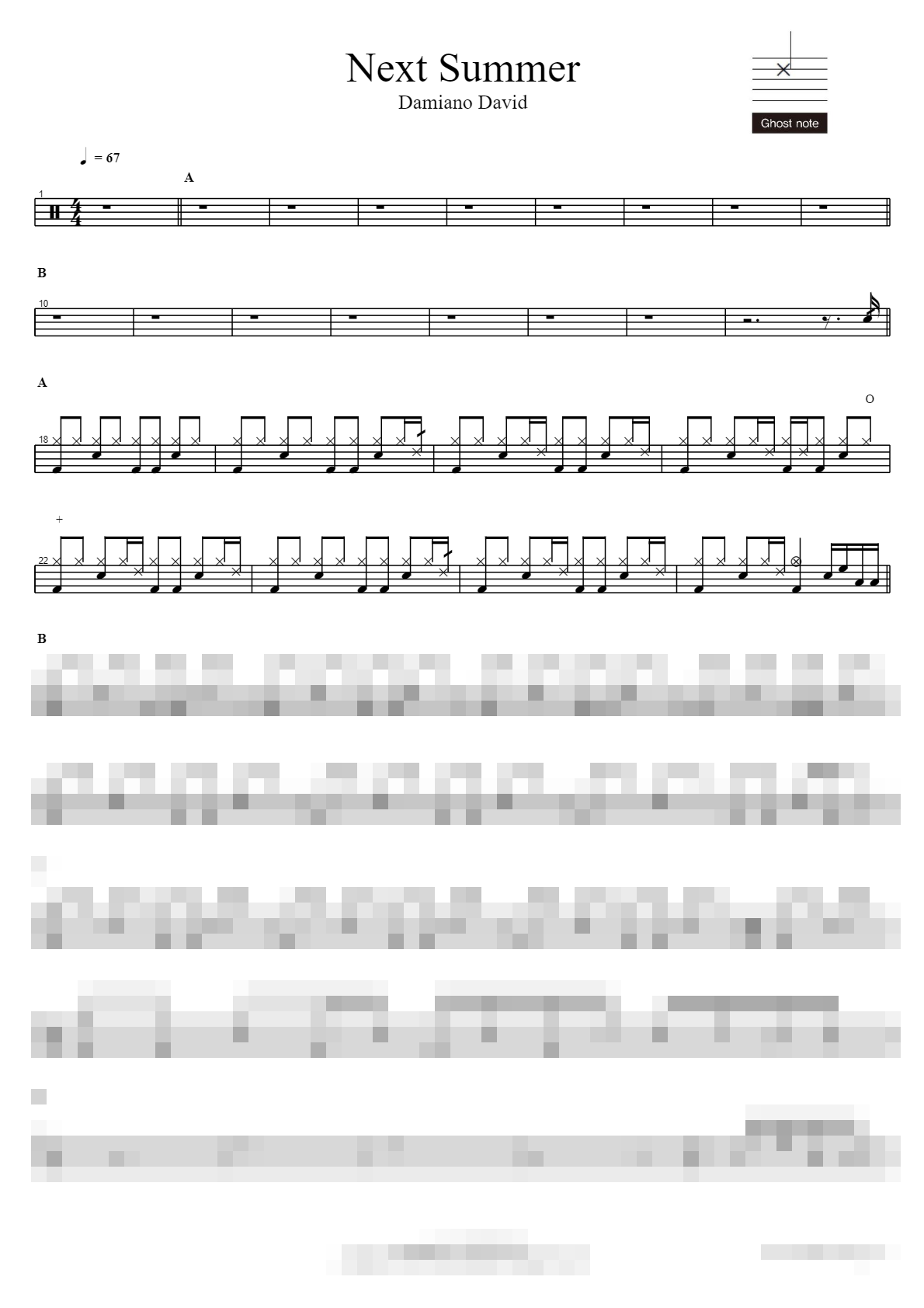 Next Summer Sheet Music Preview