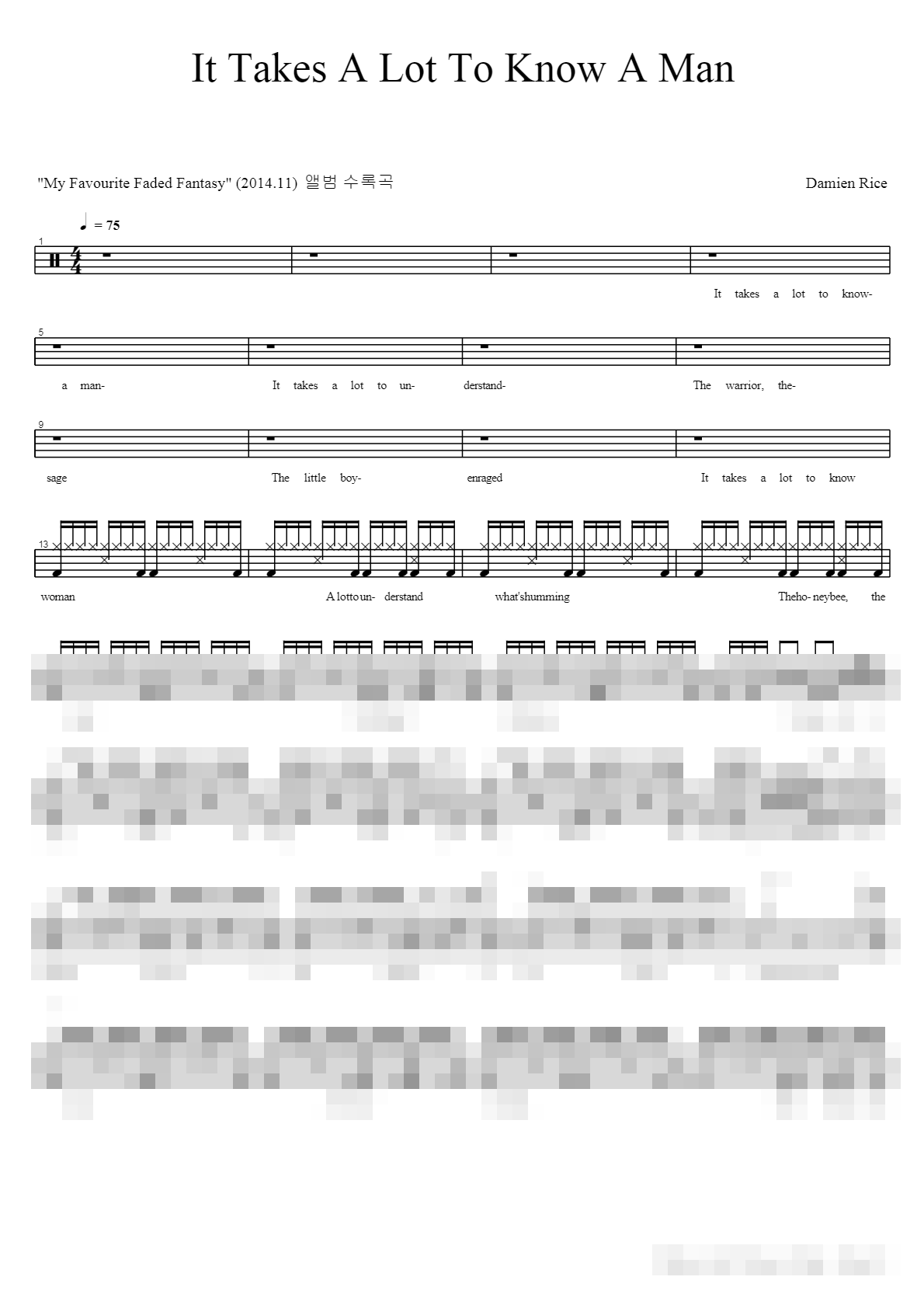 It Takes A Lot To Know A Man Sheet Music Preview