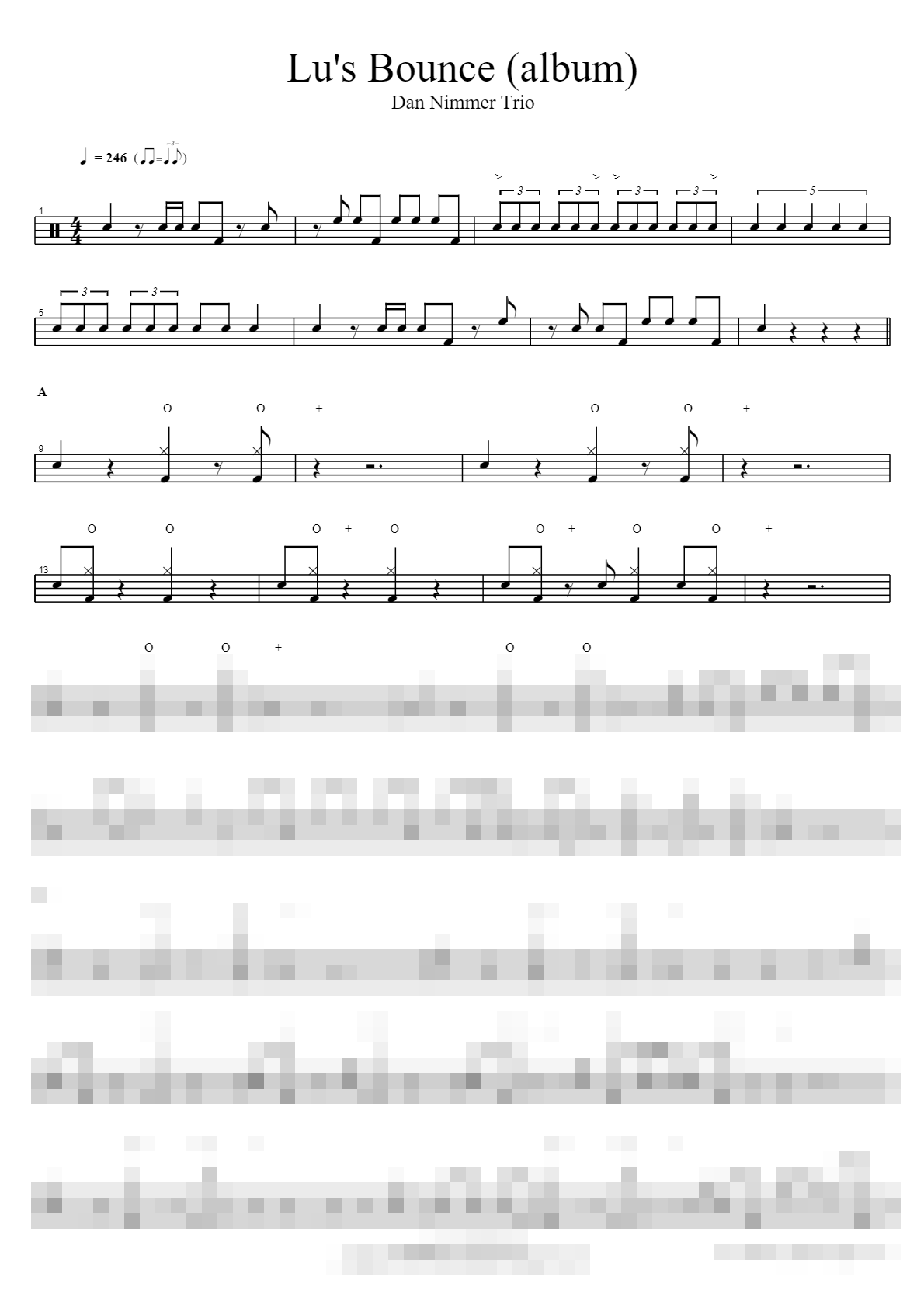 Lu's Bounce (album) Sheet Music Preview