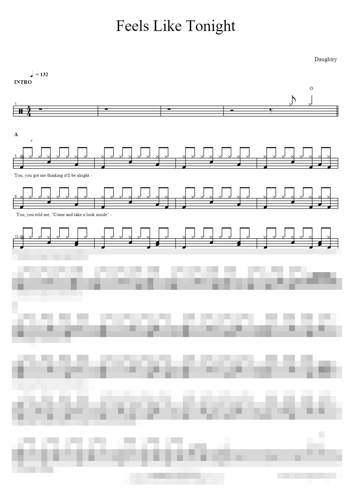 Feels Like Tonight Sheet Music Preview
