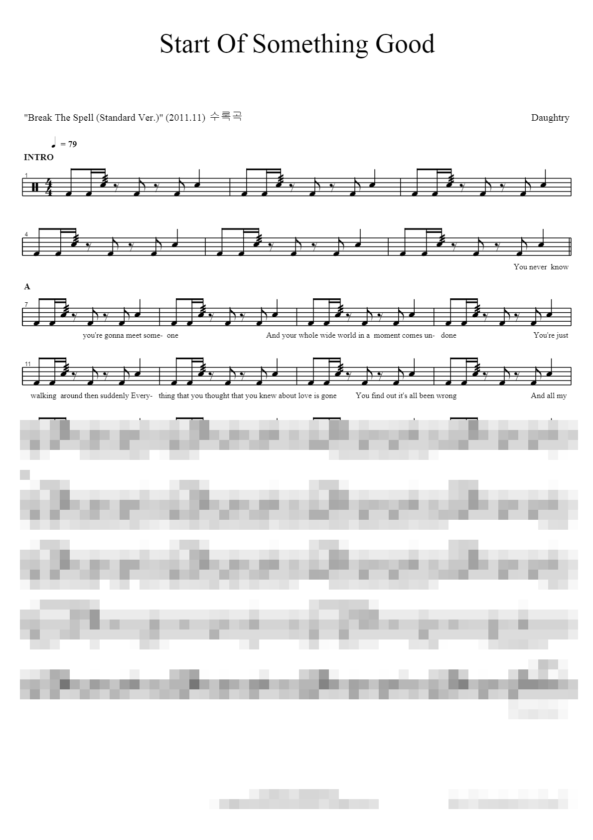 Start Of Something Good Sheet Music Preview