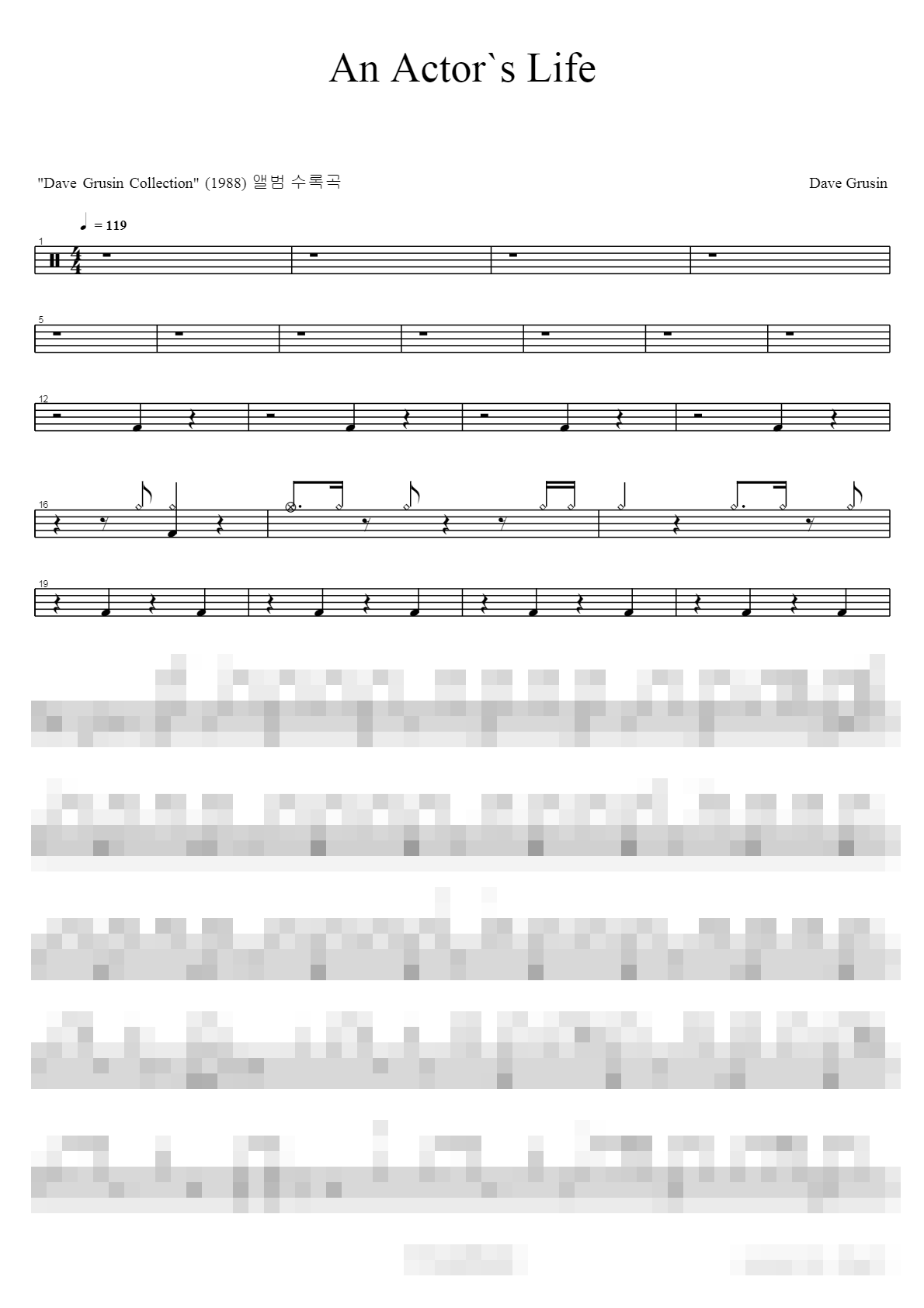 An Actors Life Sheet Music Preview