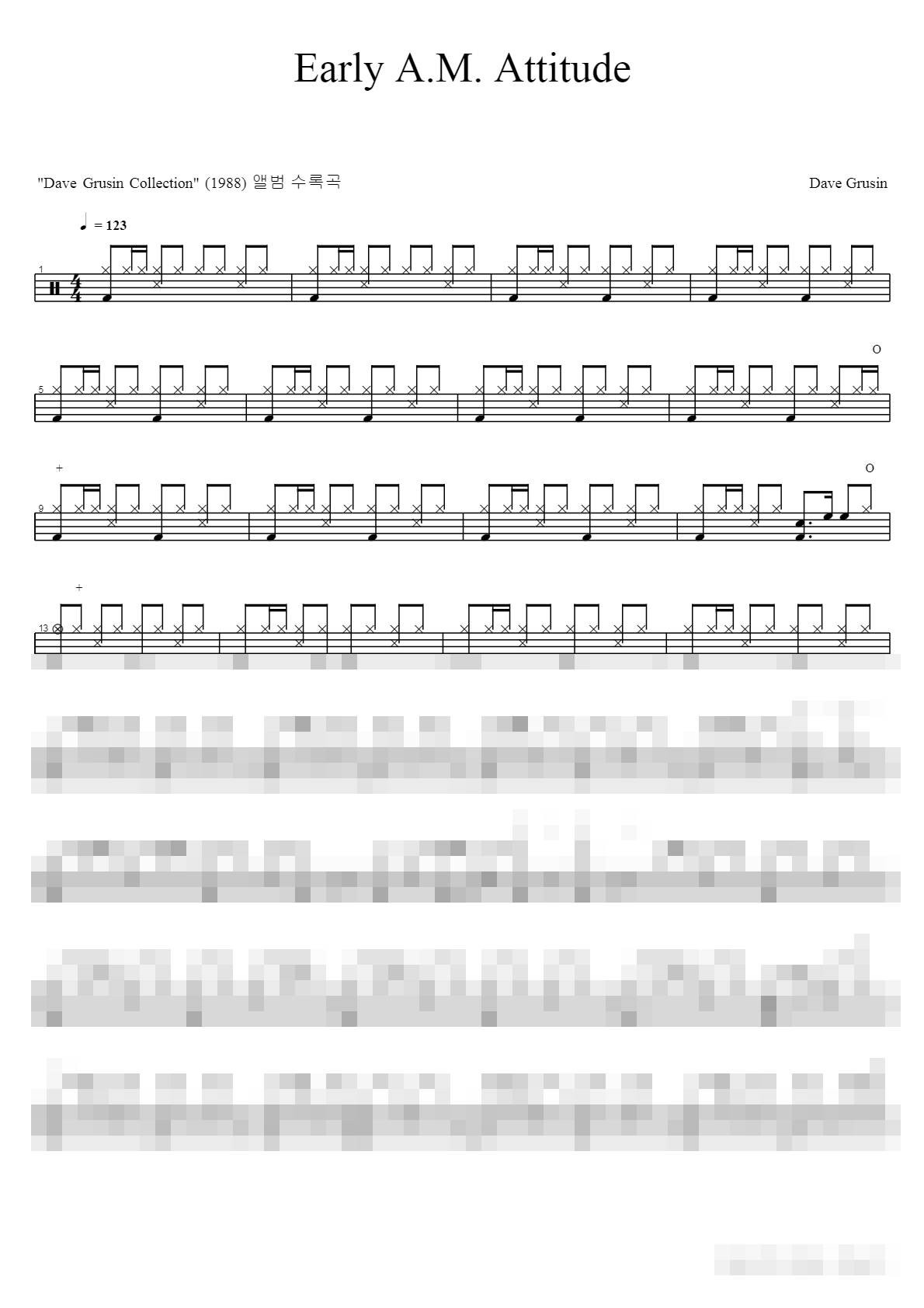 Early A.M. Attitude Sheet Music Preview
