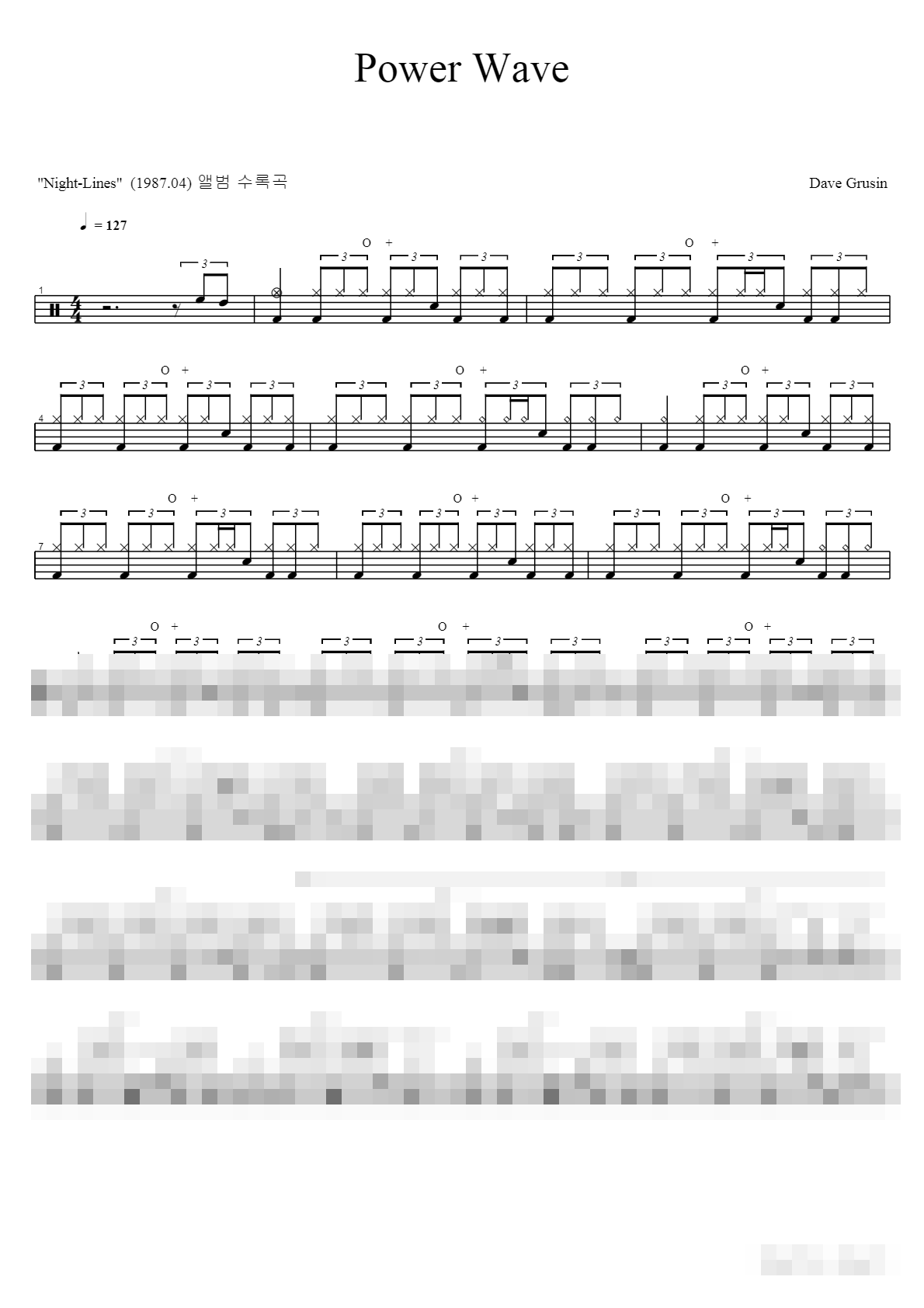 Power Wave Sheet Music Preview