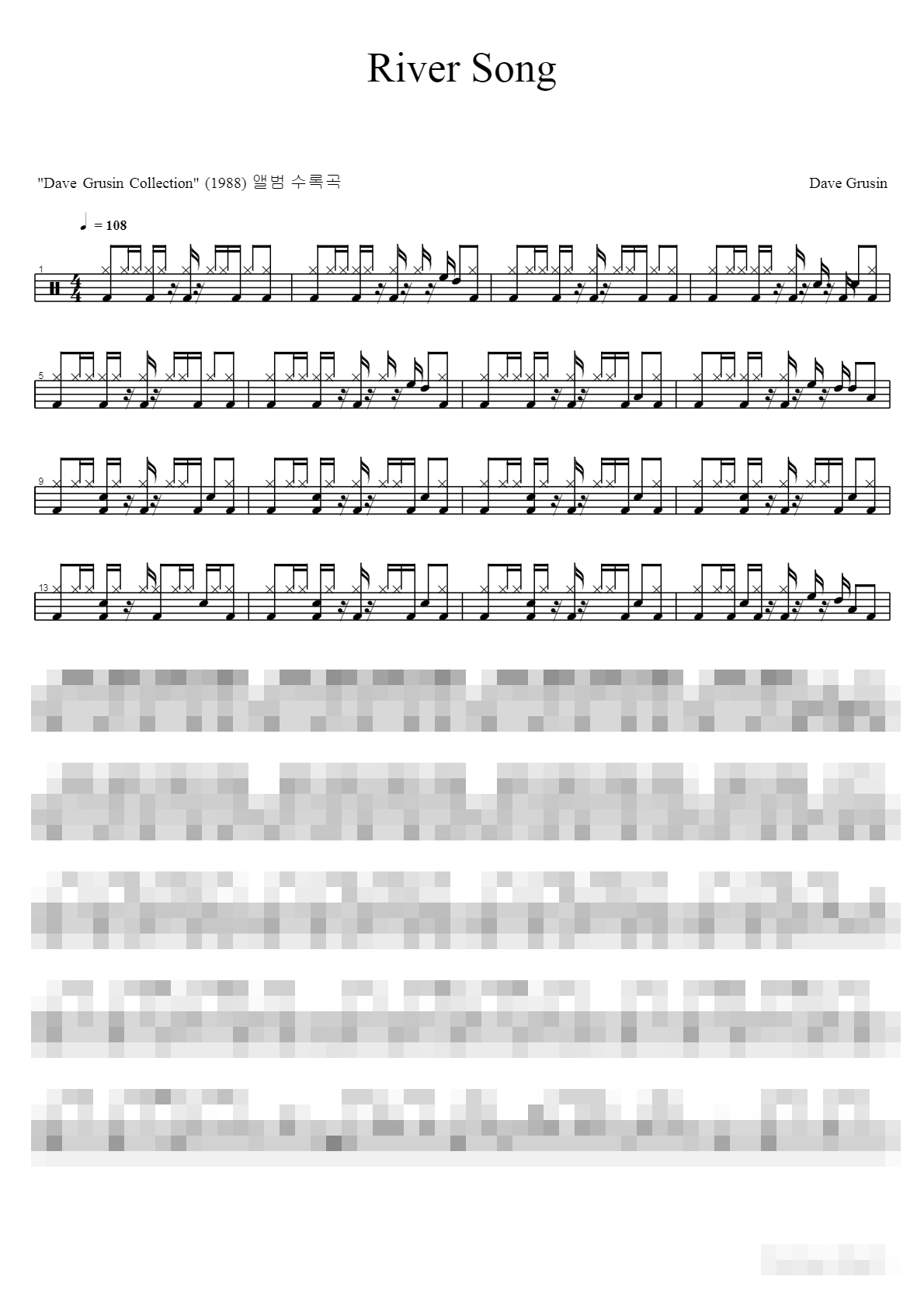 River Song Sheet Music Preview