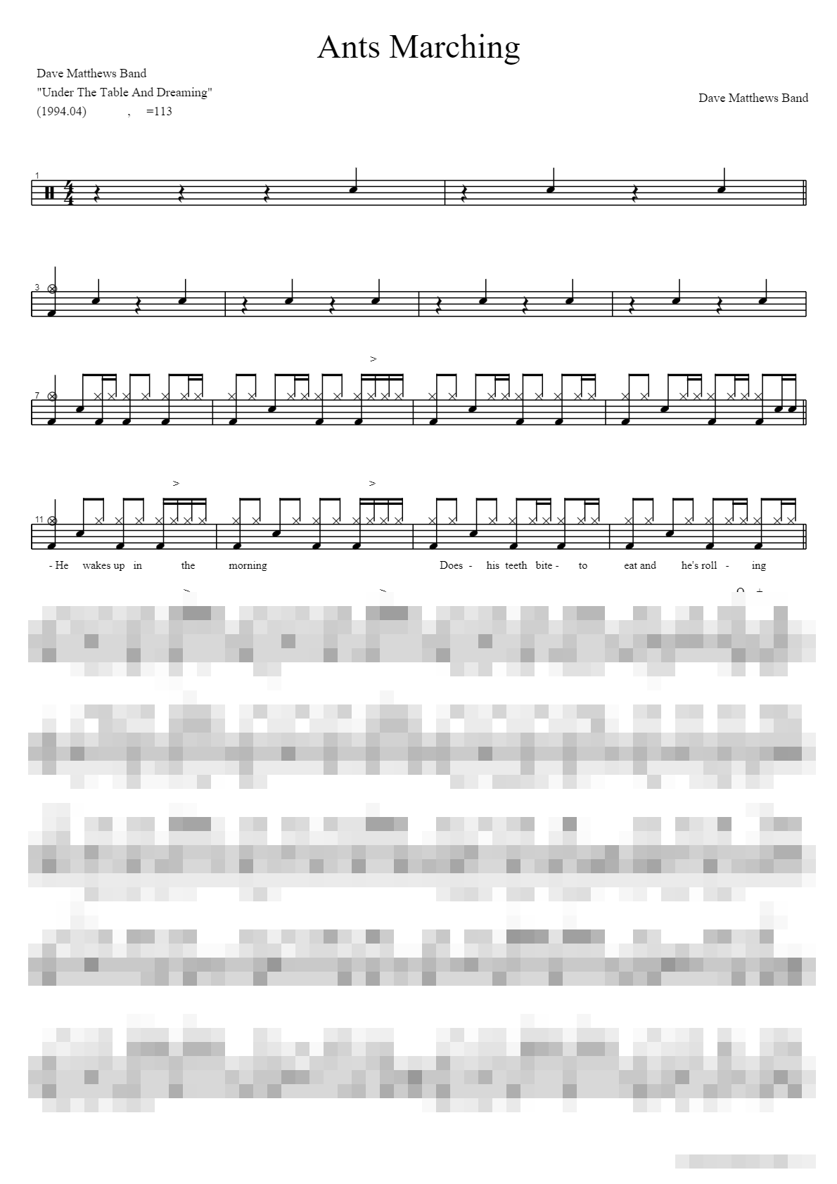Ants Marching Sheet Music Preview