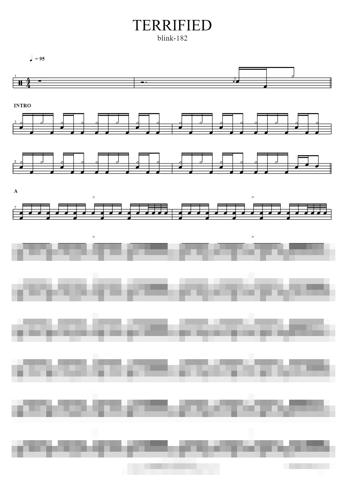 TERRIFIED Sheet Music Preview