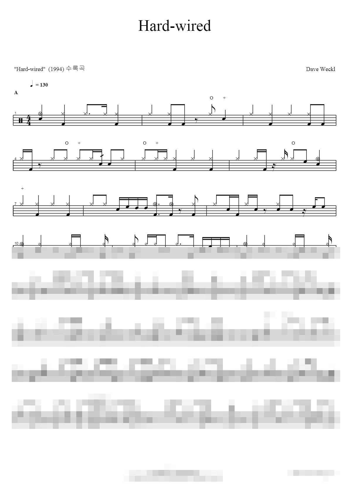 Hard-wired Sheet Music Preview