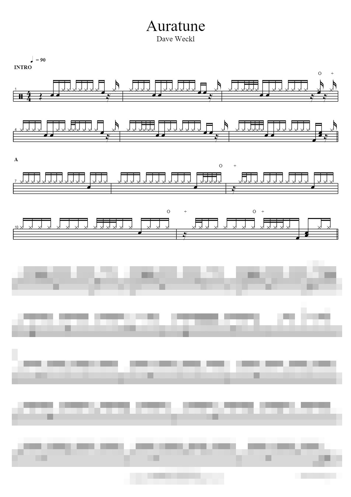 Auratune Sheet Music Preview