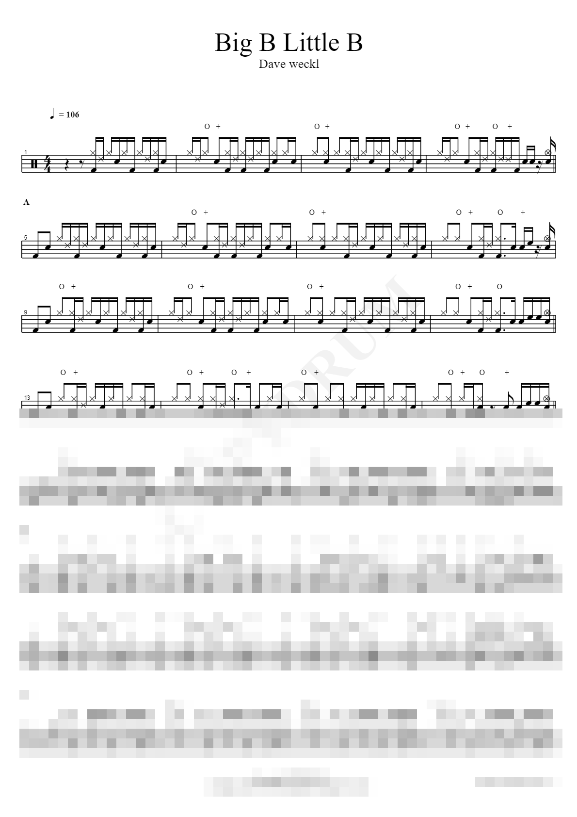 Big B Little B Sheet Music Preview
