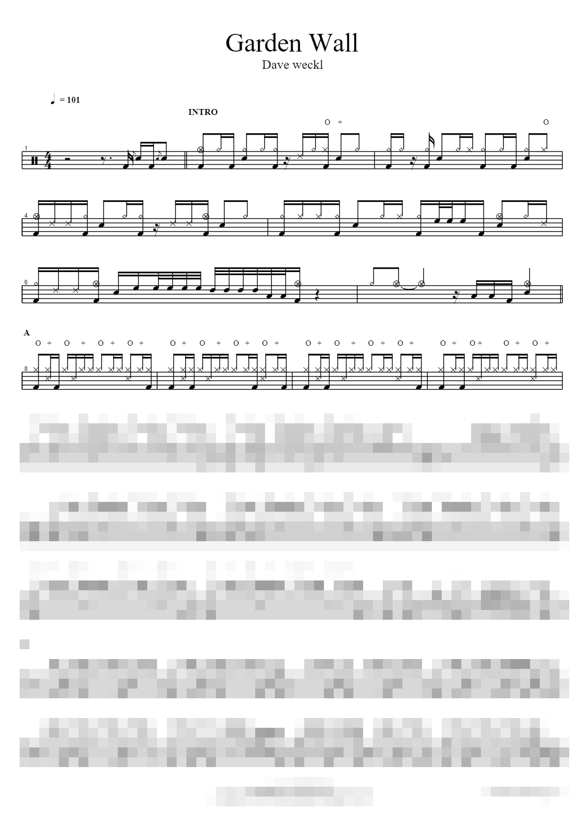 Garden Wall Sheet Music Preview