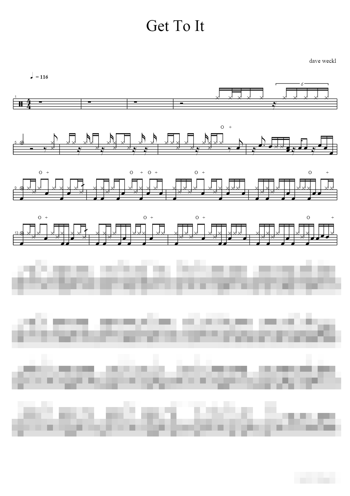 Get To It Sheet Music Preview