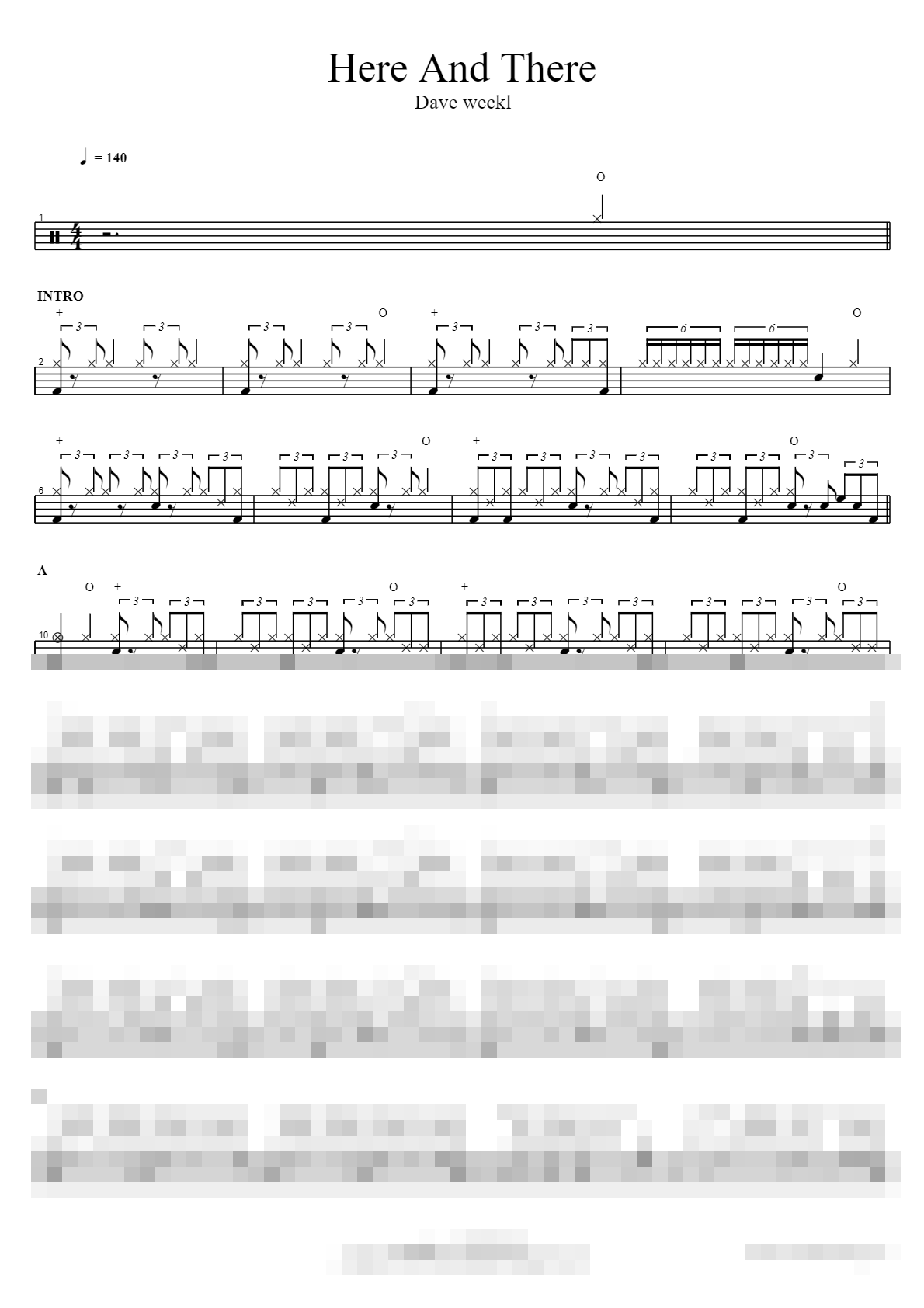 Here And There Sheet Music Preview