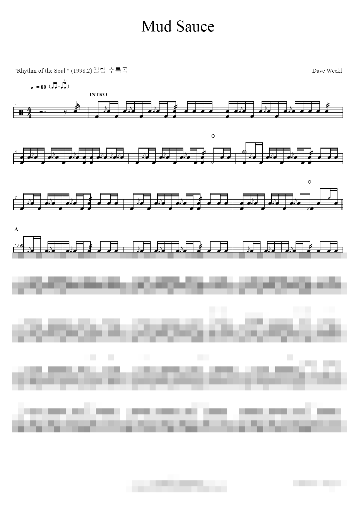 Mud Sauce Sheet Music Preview