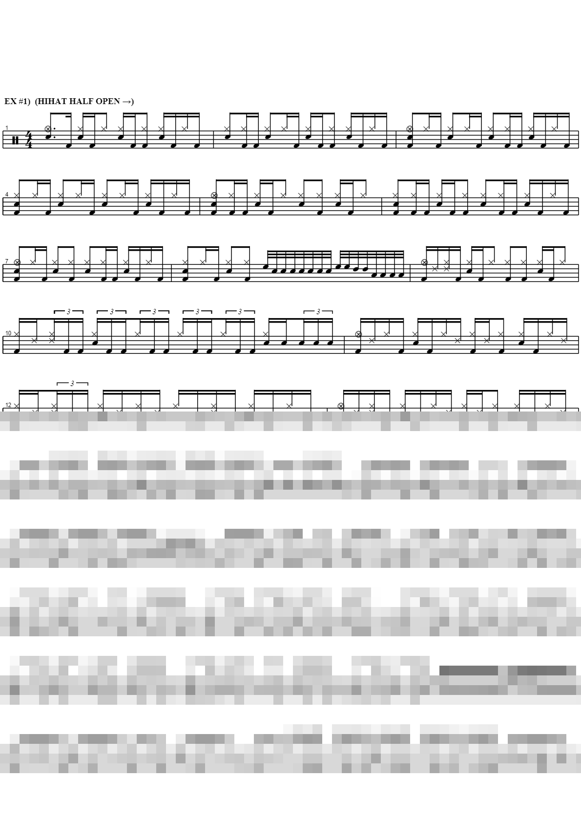 triplet bass groove Sheet Music Preview