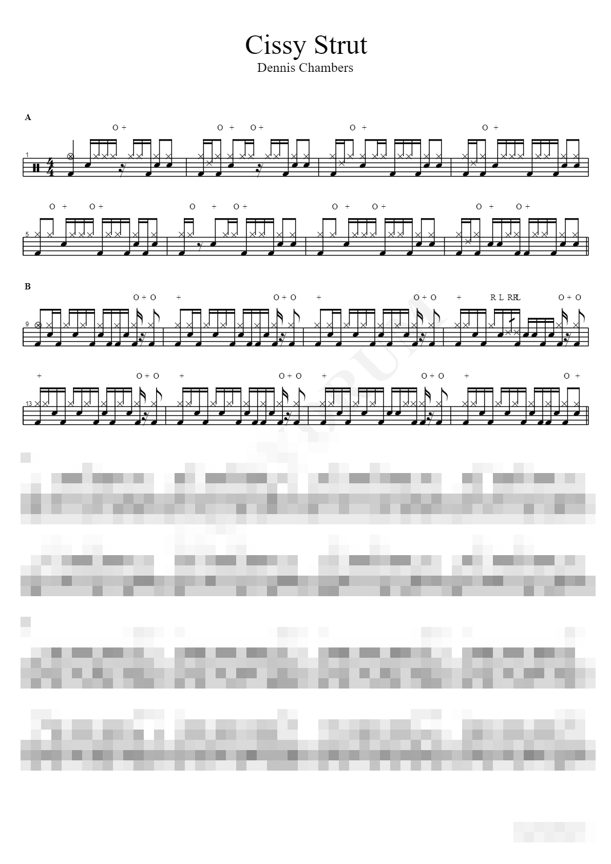 Cissy Strut Sheet Music Preview