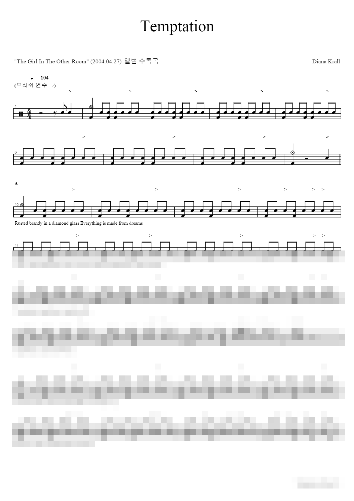 Temptation Sheet Music Preview