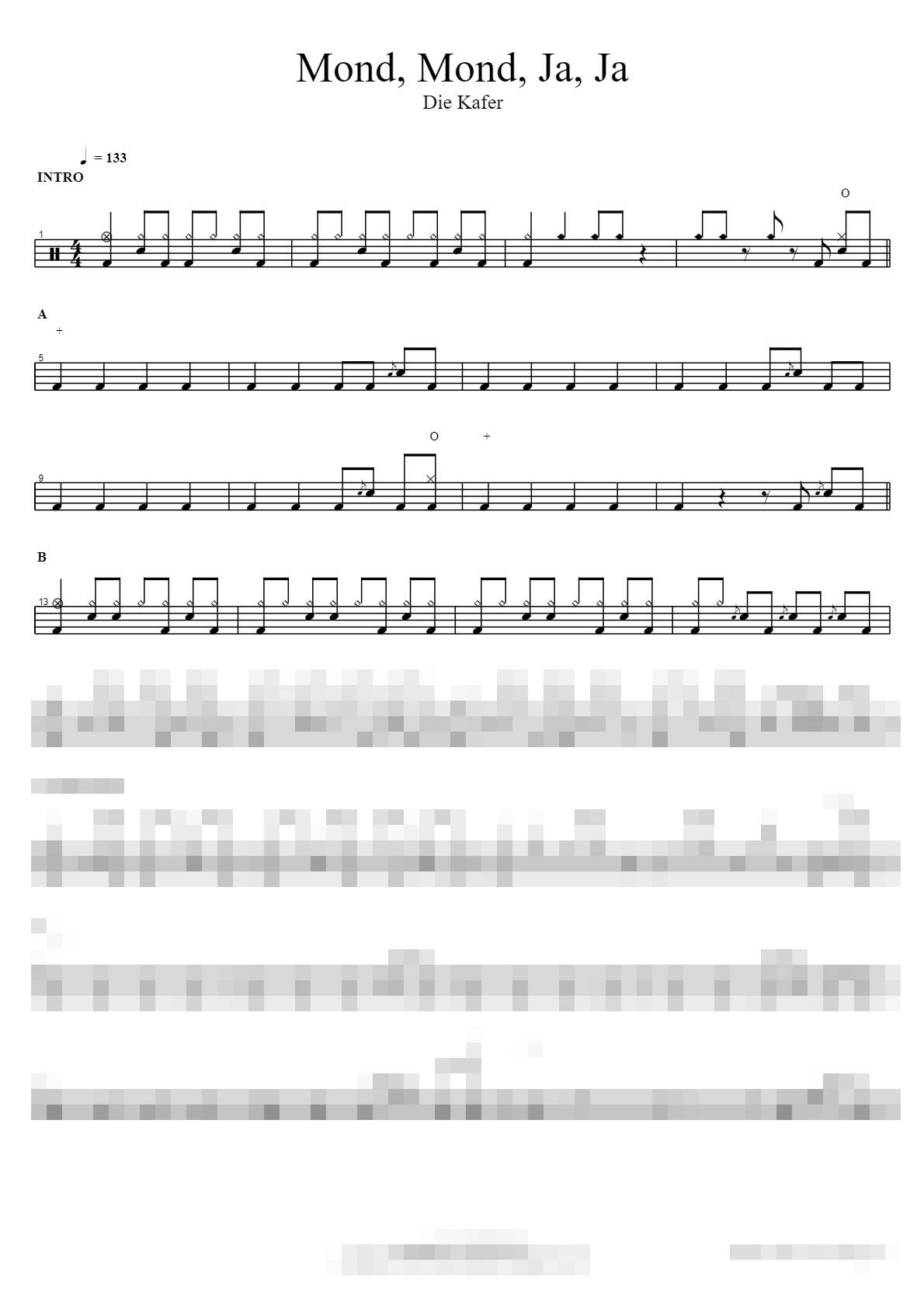 Mond, Mond, Ja, Ja Sheet Music Preview