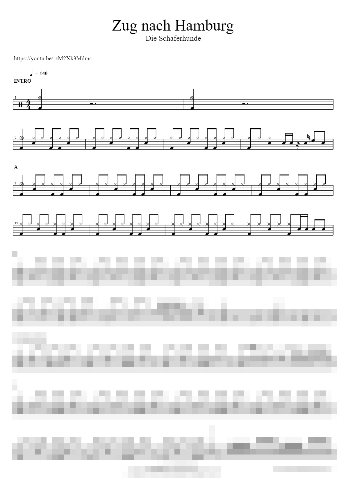 Zug nach Hamburg Sheet Music Preview