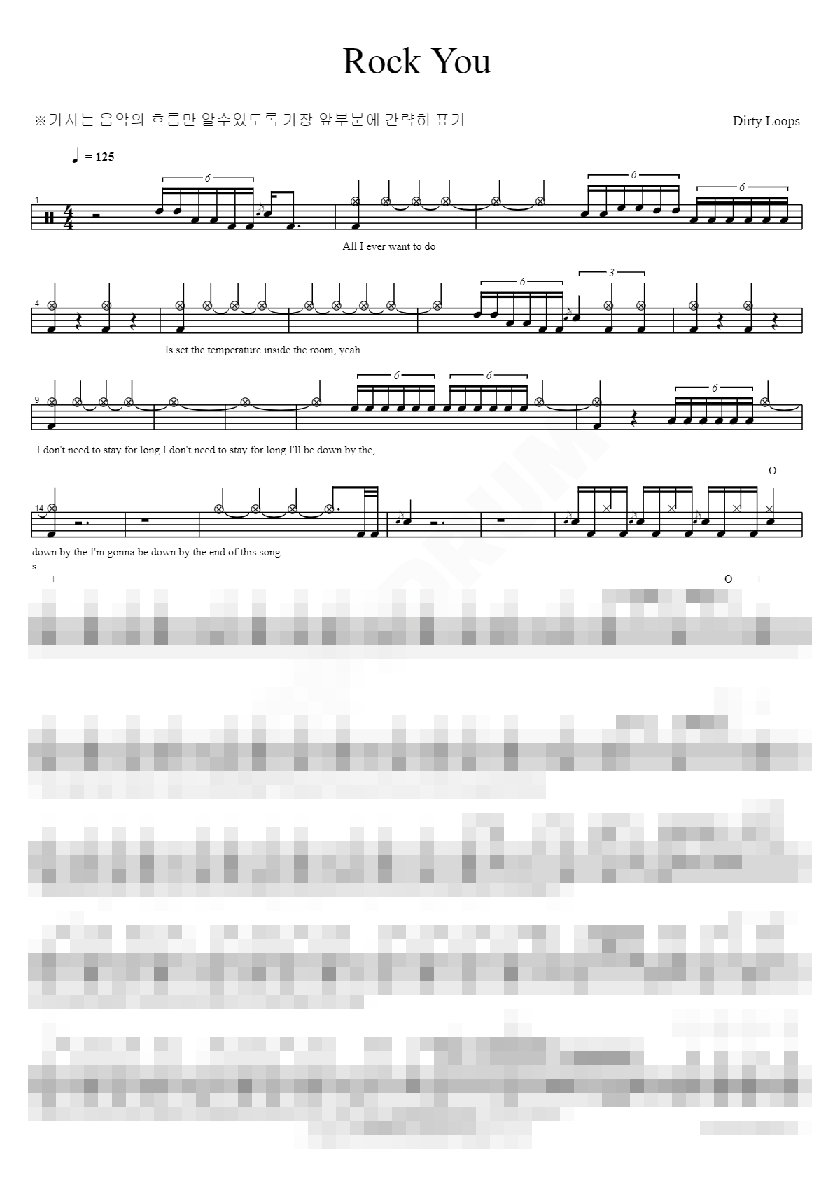 Rock You Sheet Music Preview