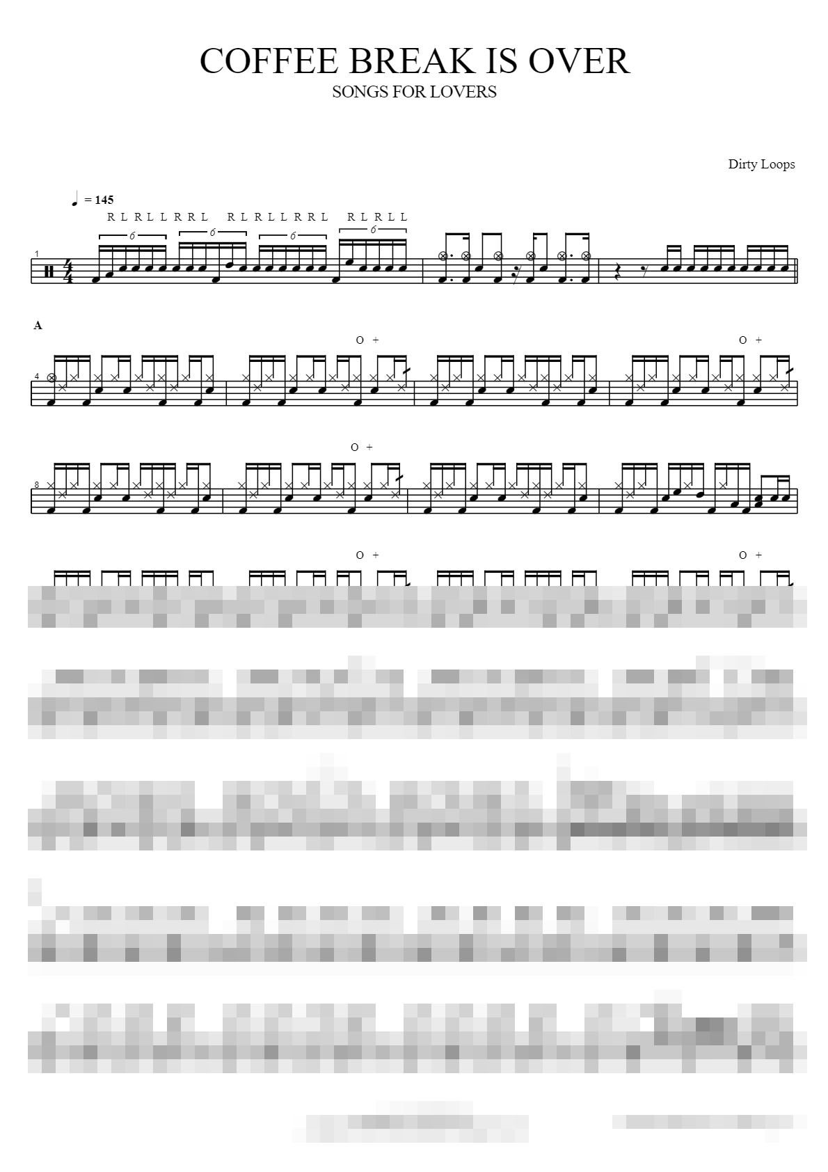 COFFEE BREAK IS OVER Sheet Music Preview
