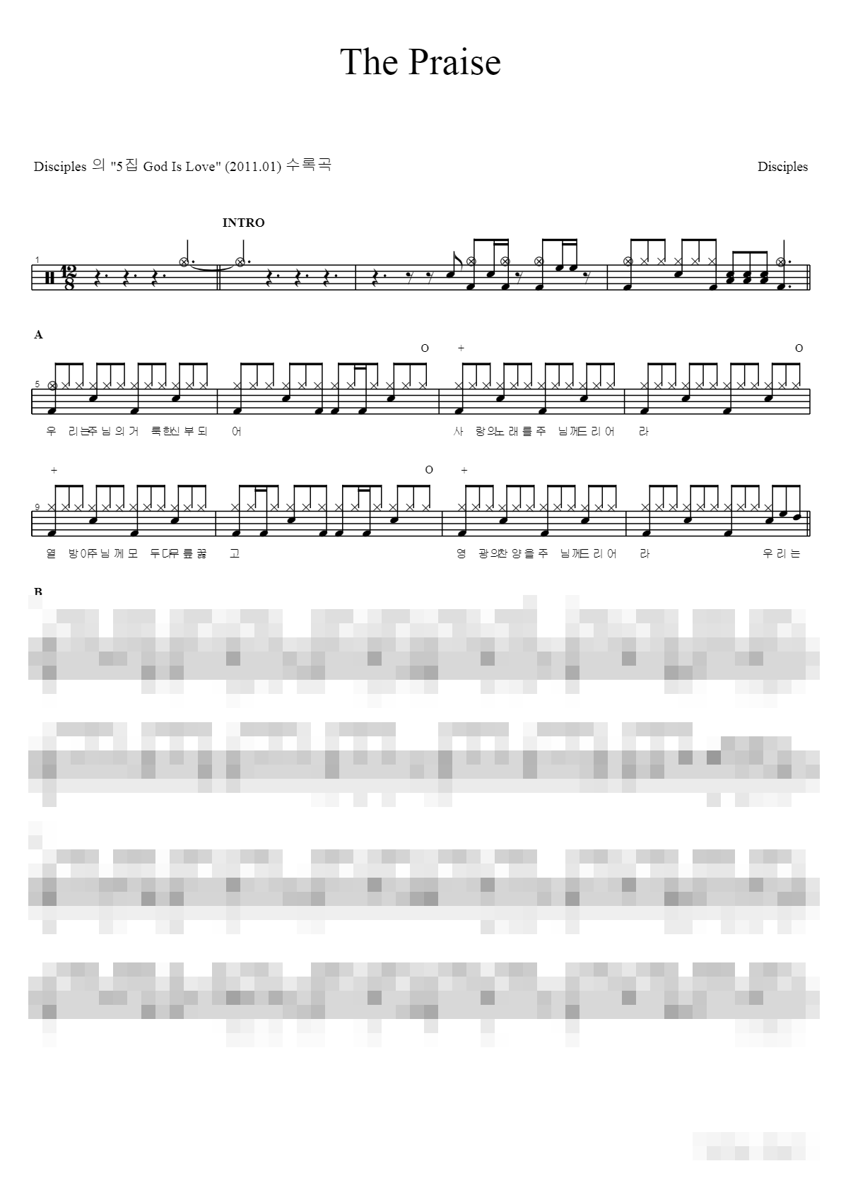 The Praise Sheet Music Preview