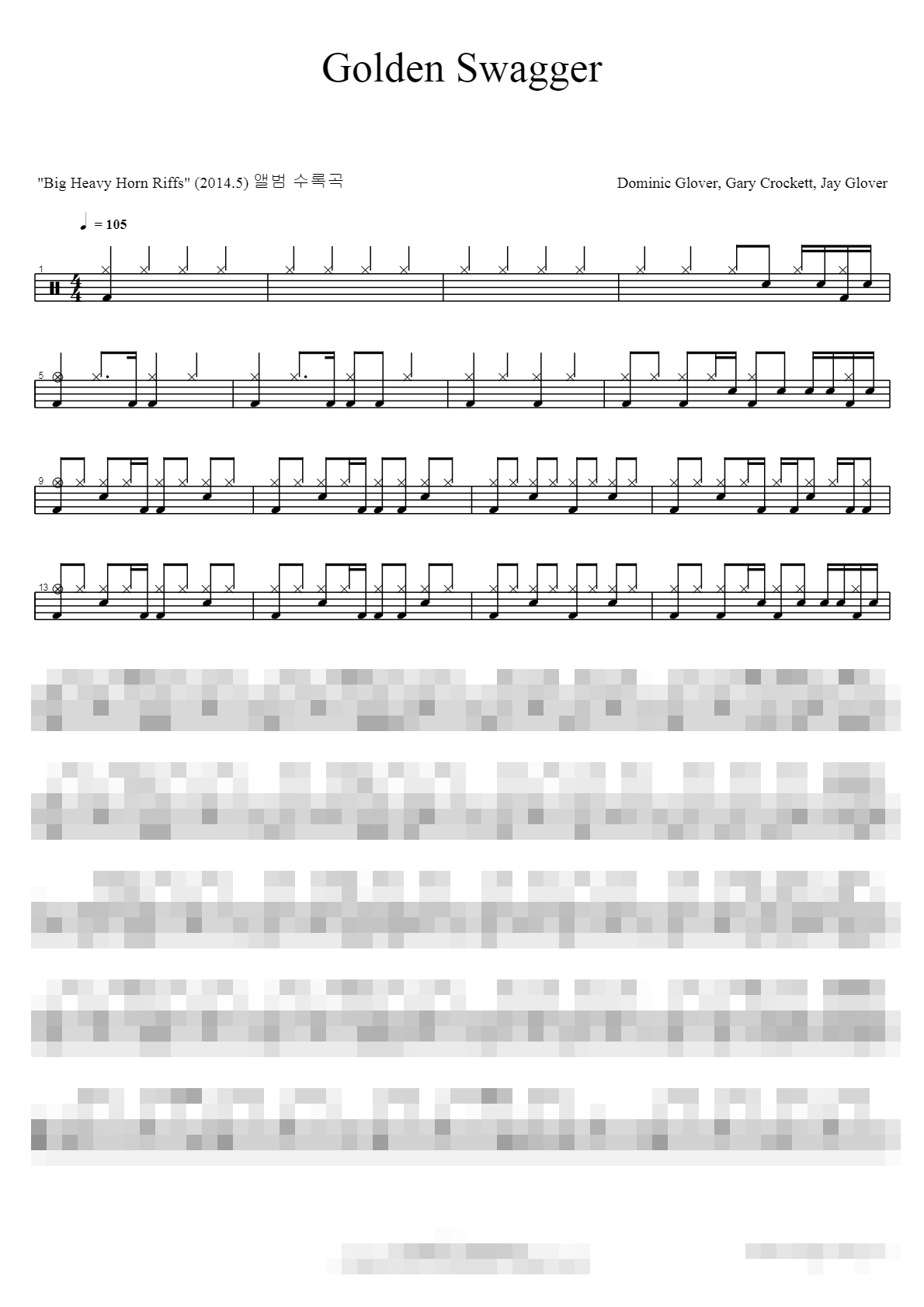 Golden Swagger Sheet Music Preview
