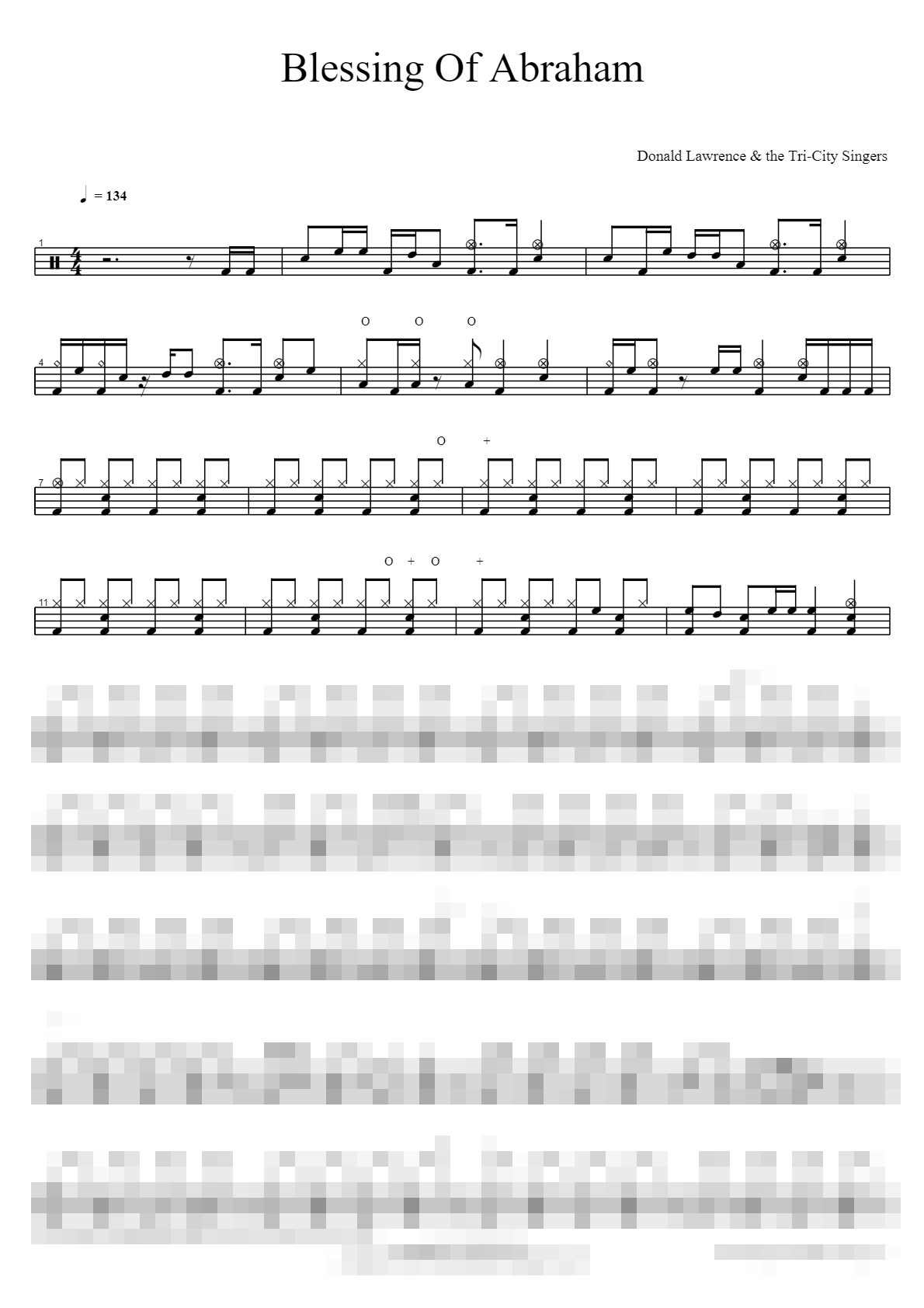 Blessing Of Abraham Sheet Music Preview