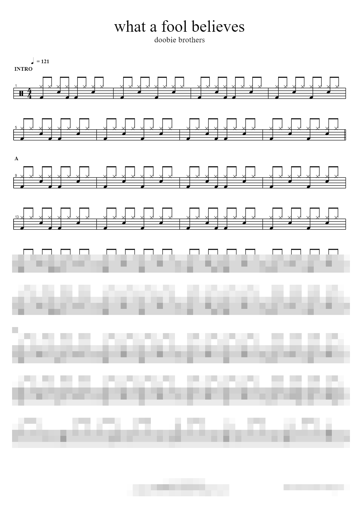 what a fool believes Sheet Music Preview