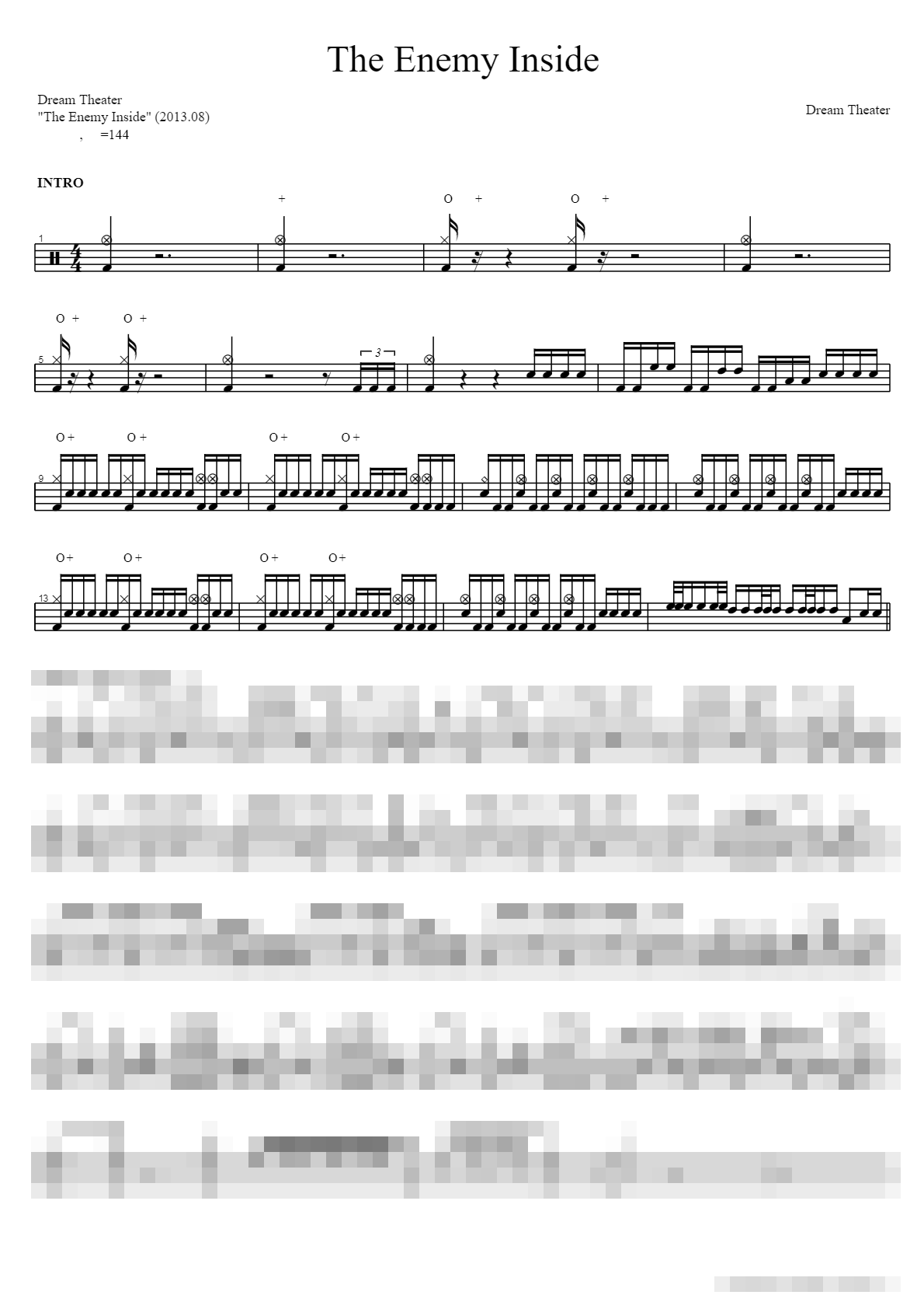 The Enemy Inside Sheet Music Preview