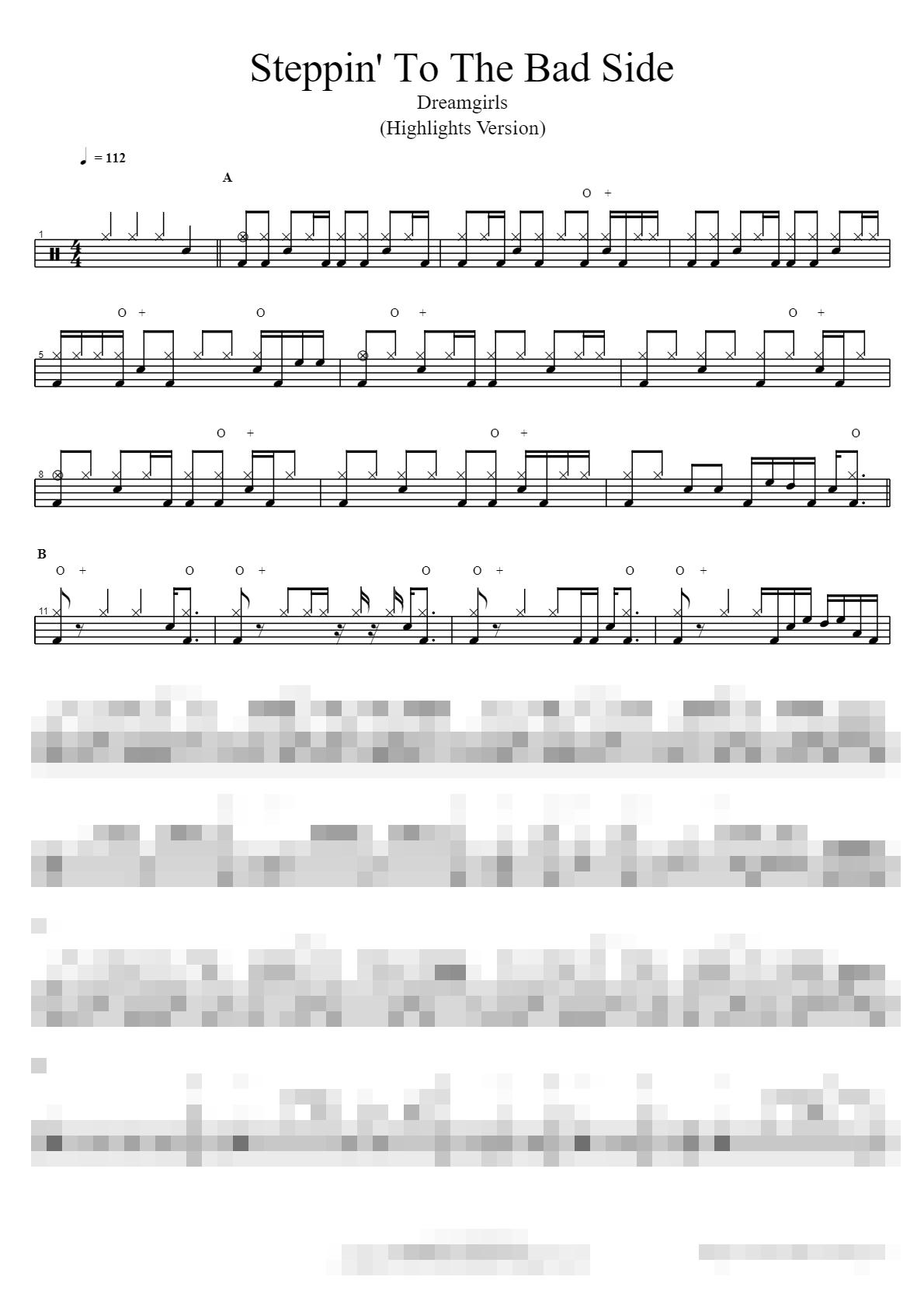 Steppin' To The Bad Side (Highlights Version) Sheet Music Preview
