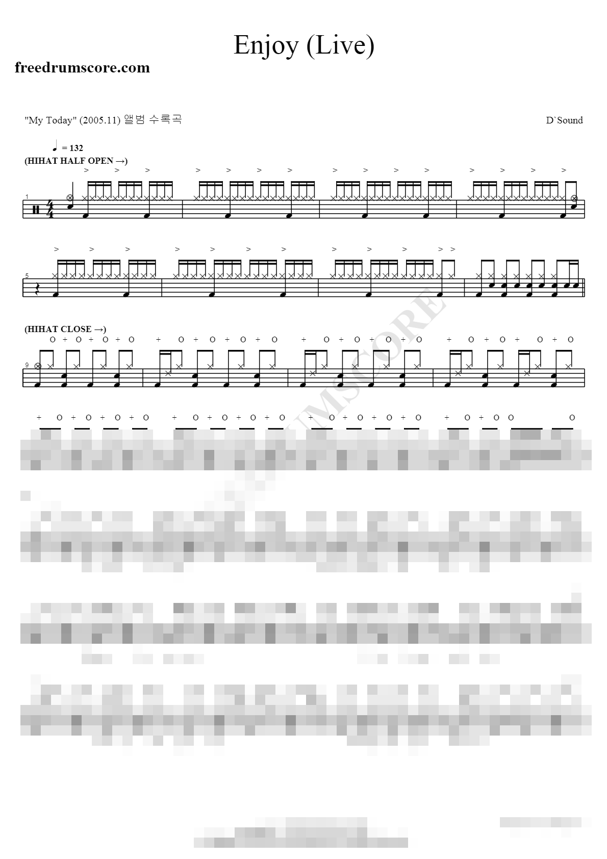 enjoy (live) Sheet Music Preview