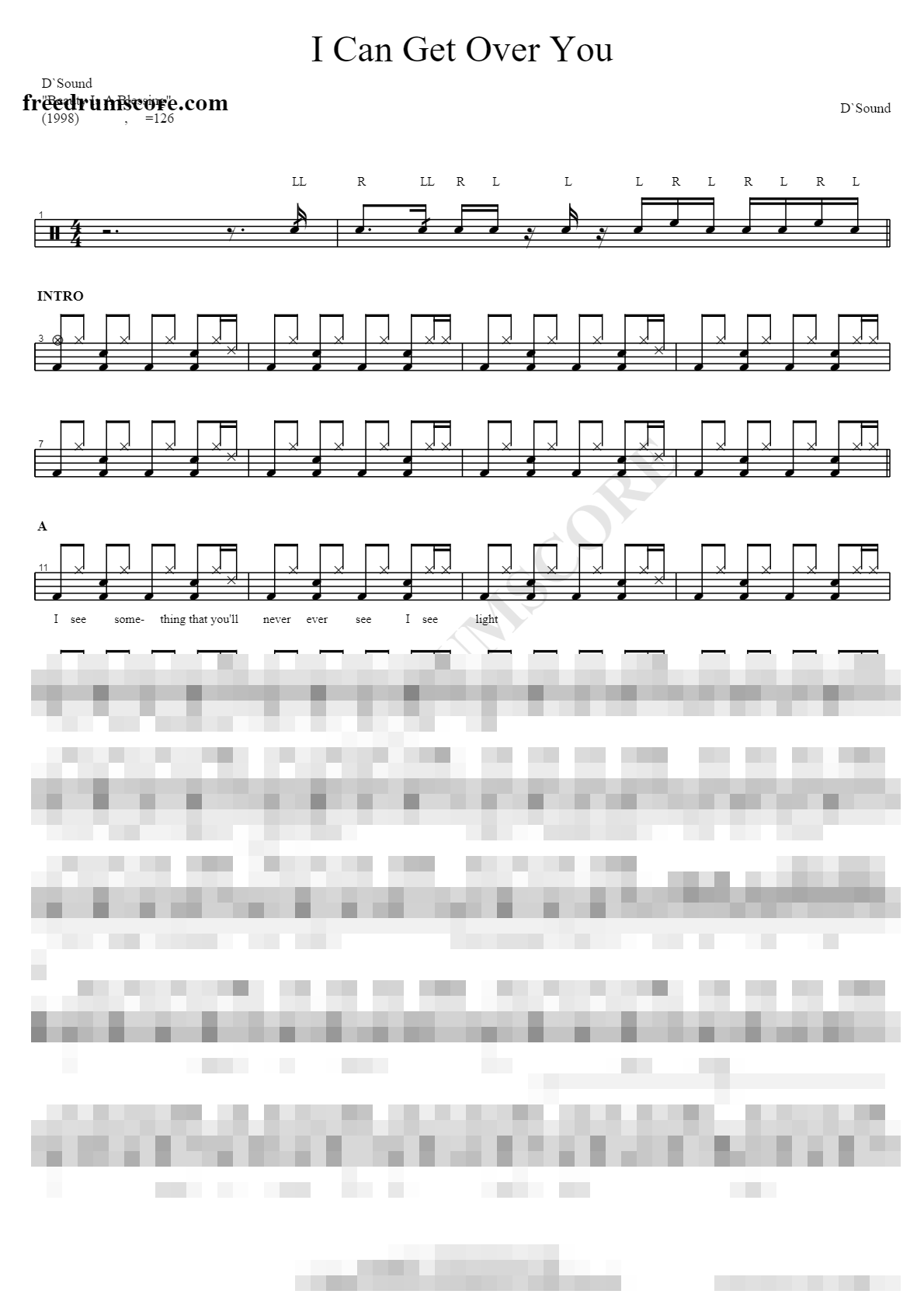 I Can Get Over You Sheet Music Preview