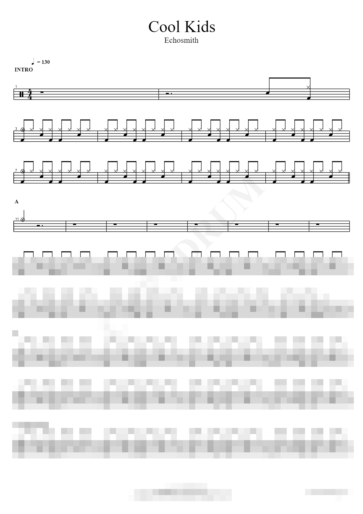 Cool Kids Sheet Music Preview