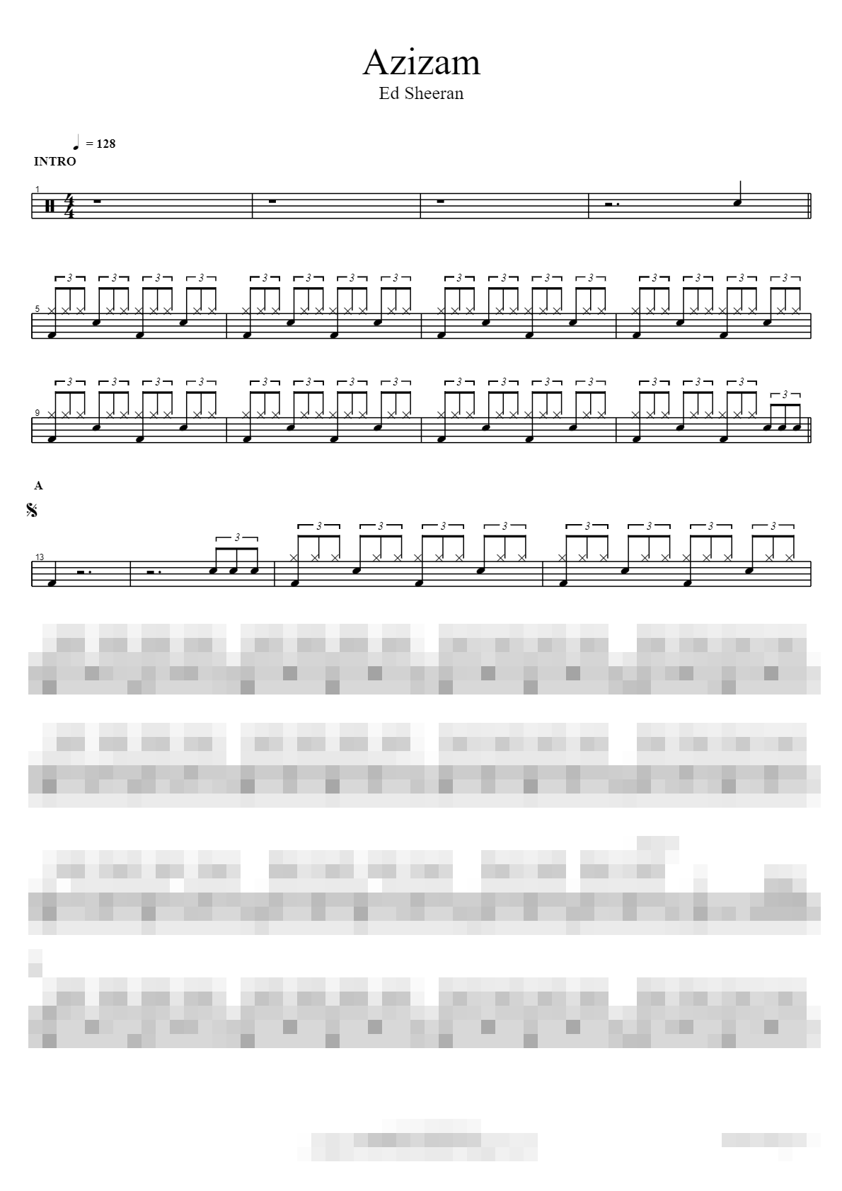 Azizam Sheet Music Preview