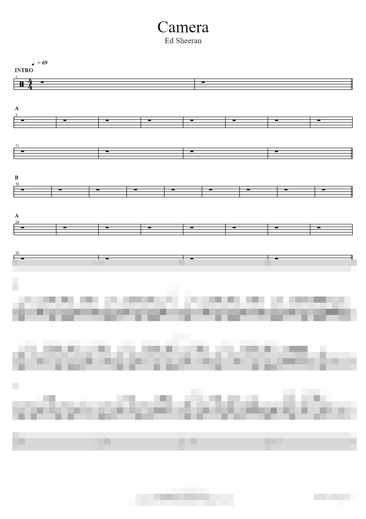 Camera Sheet Music Preview