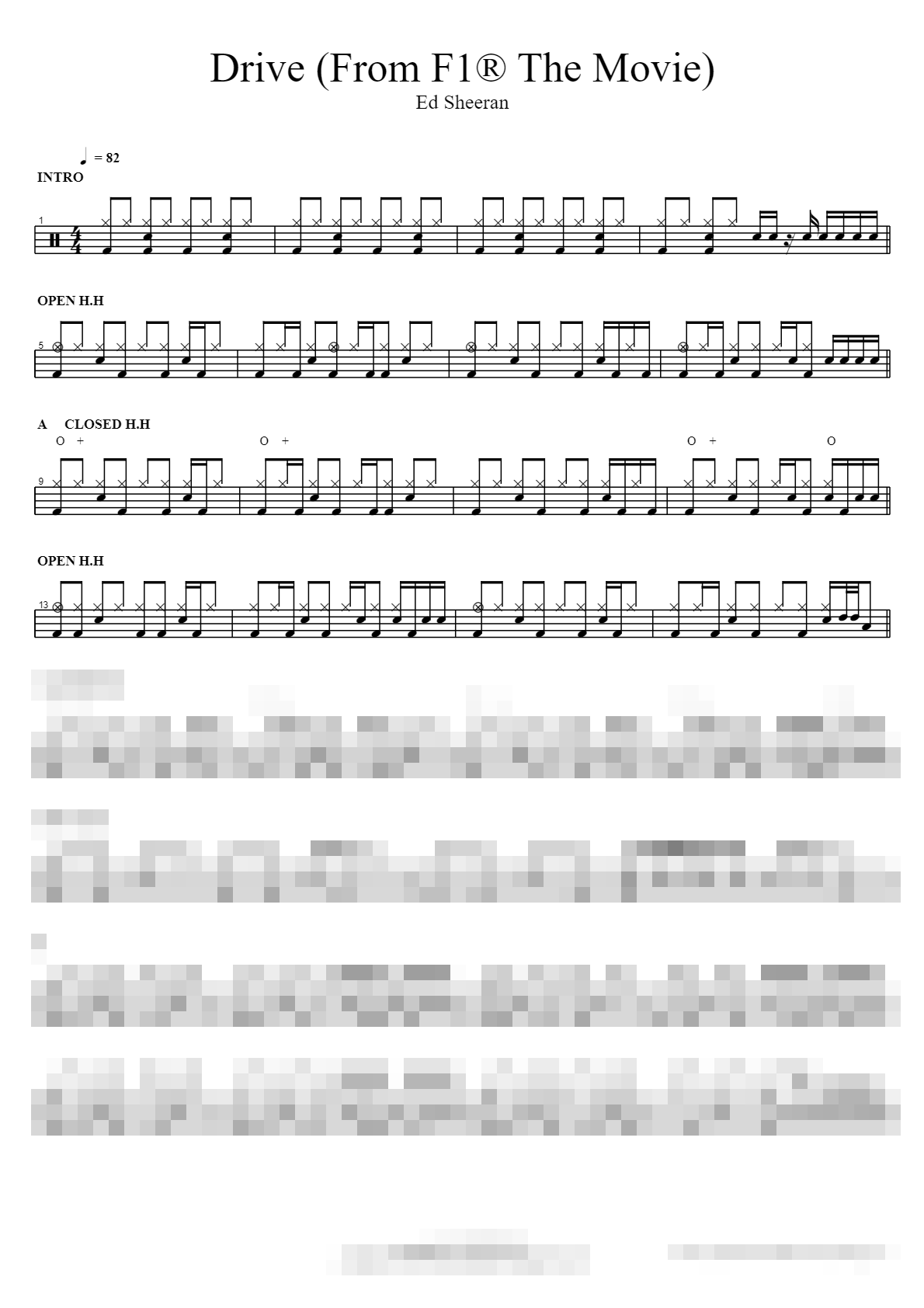 Drive (From F1® The Movie) Sheet Music Preview