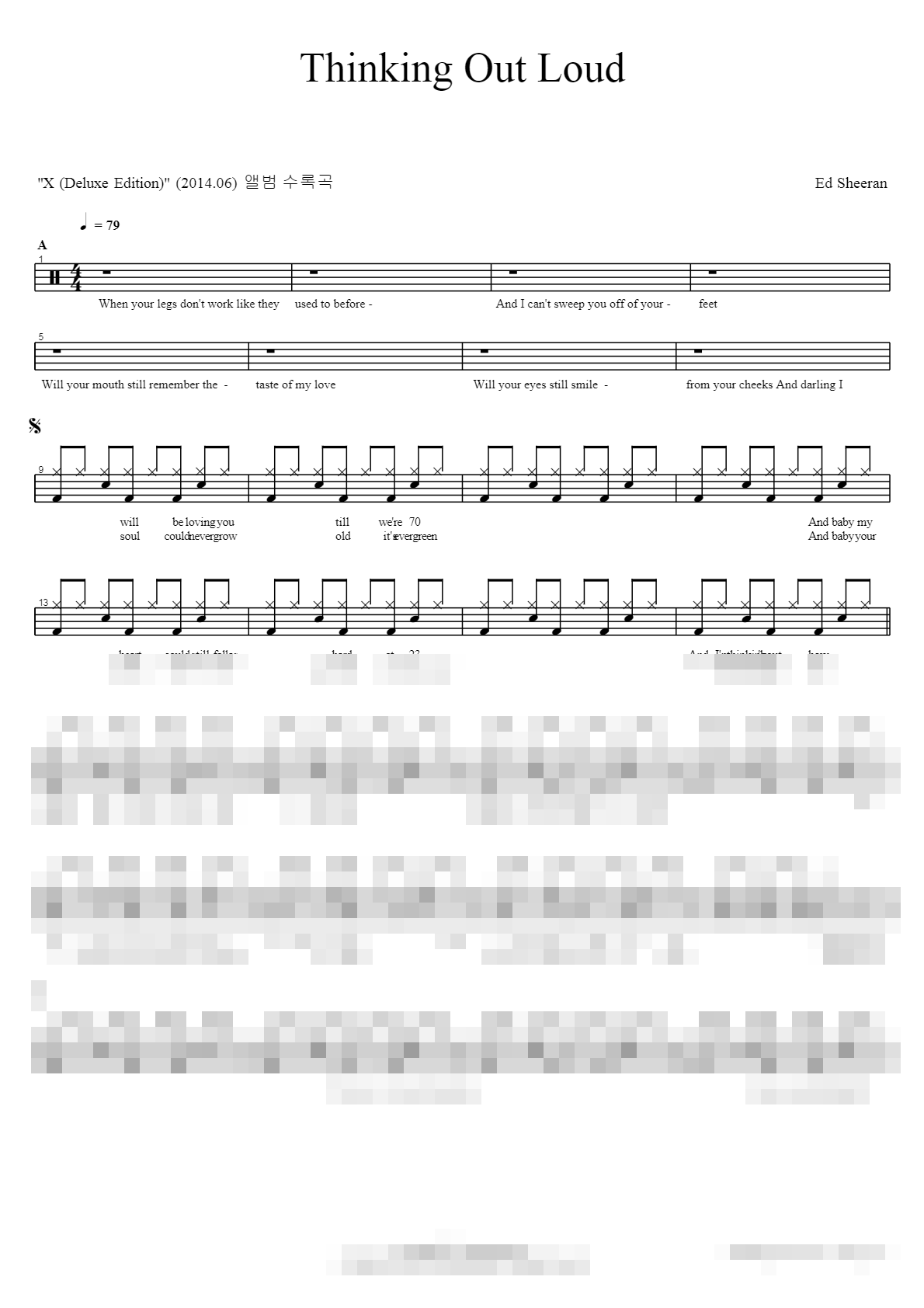 Thinking Out Loud Sheet Music Preview
