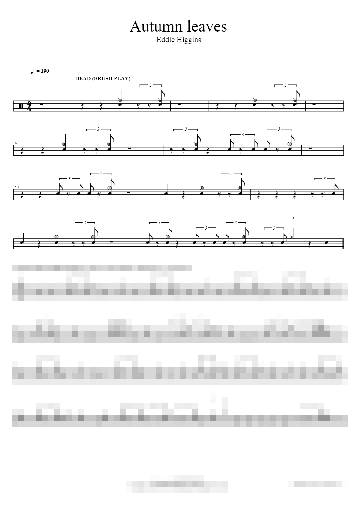 Autumn leaves Sheet Music Preview