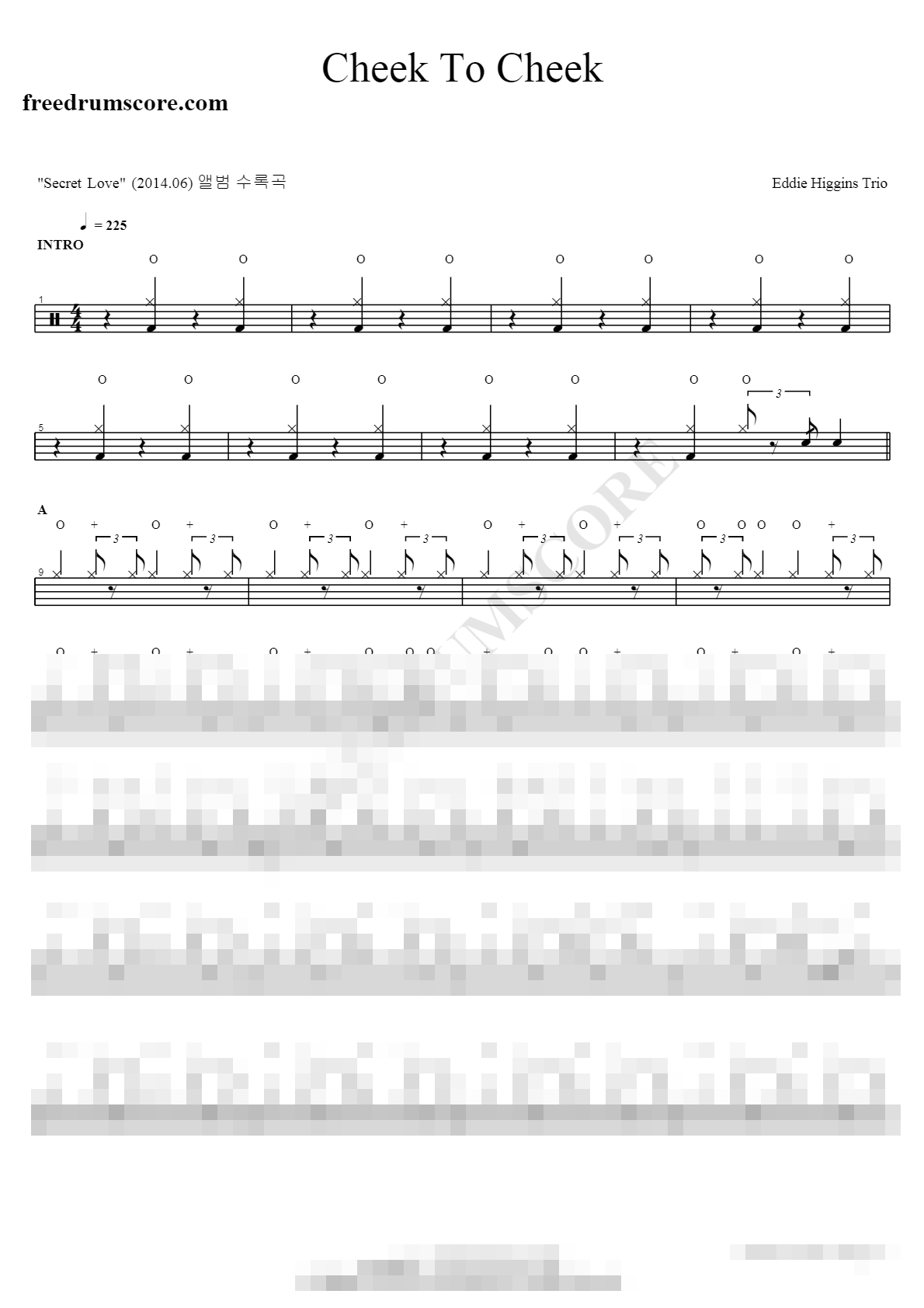 Cheek To Cheek Sheet Music Preview