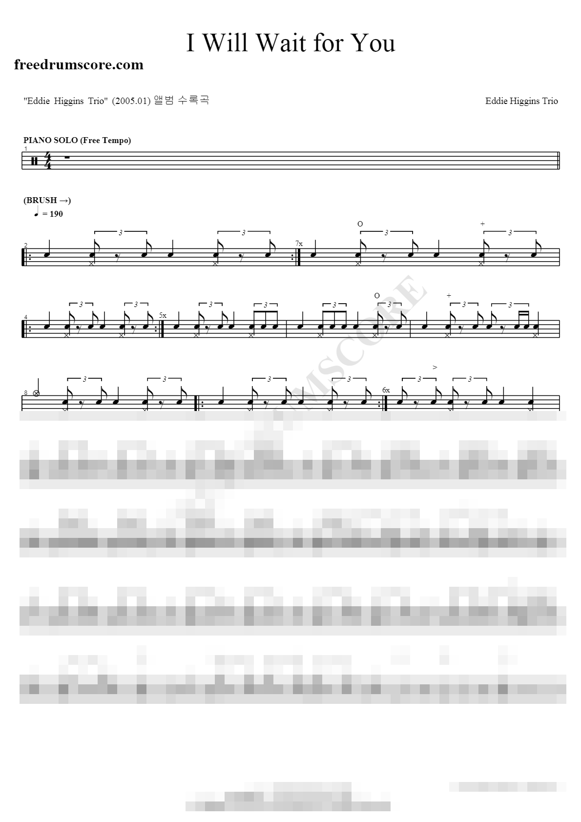 I Will Wait for You Sheet Music Preview