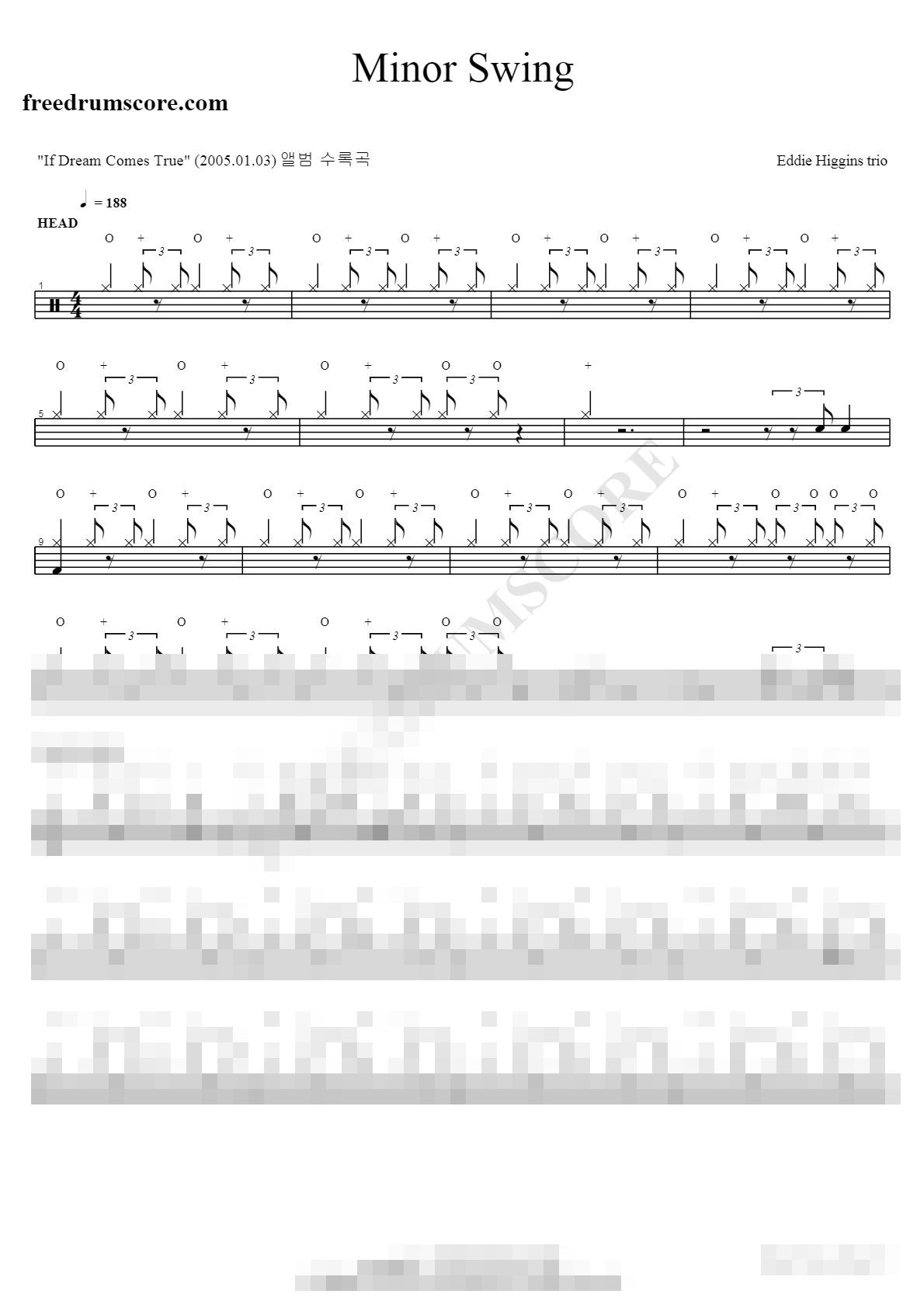 Minor Swing Sheet Music Preview