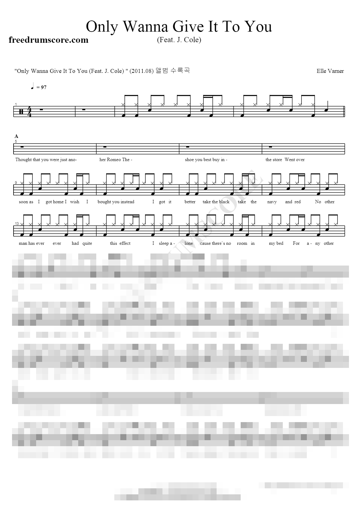 Only Wanna Give It To You Sheet Music Preview