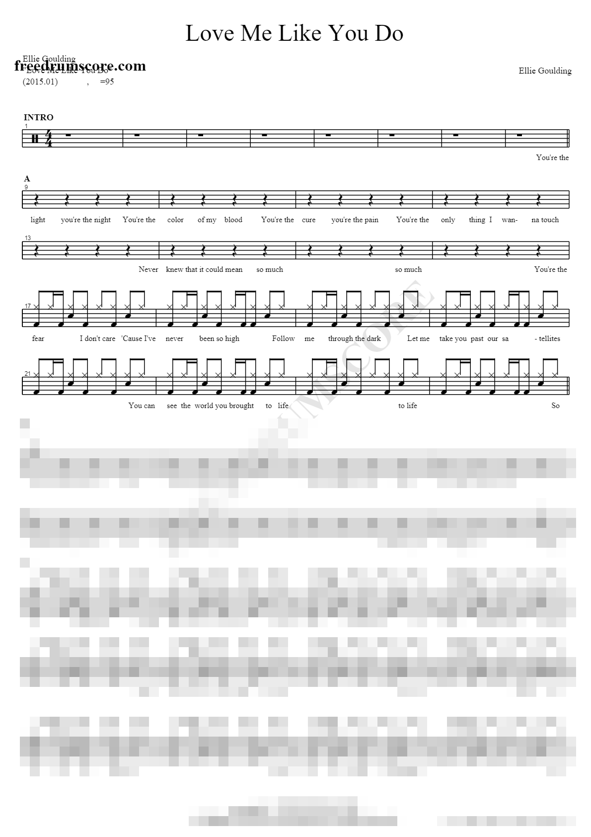 Love Me Like You Do Sheet Music Preview