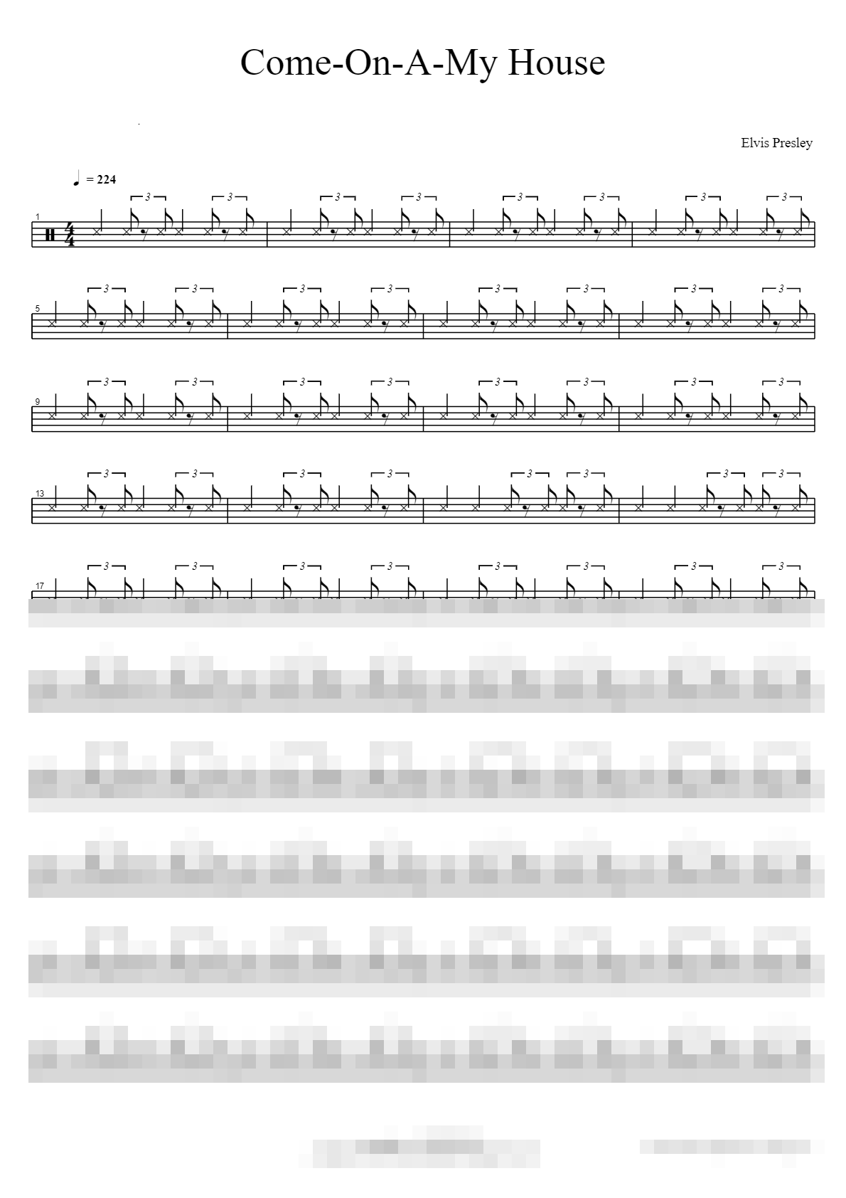 My House Sheet Music Preview